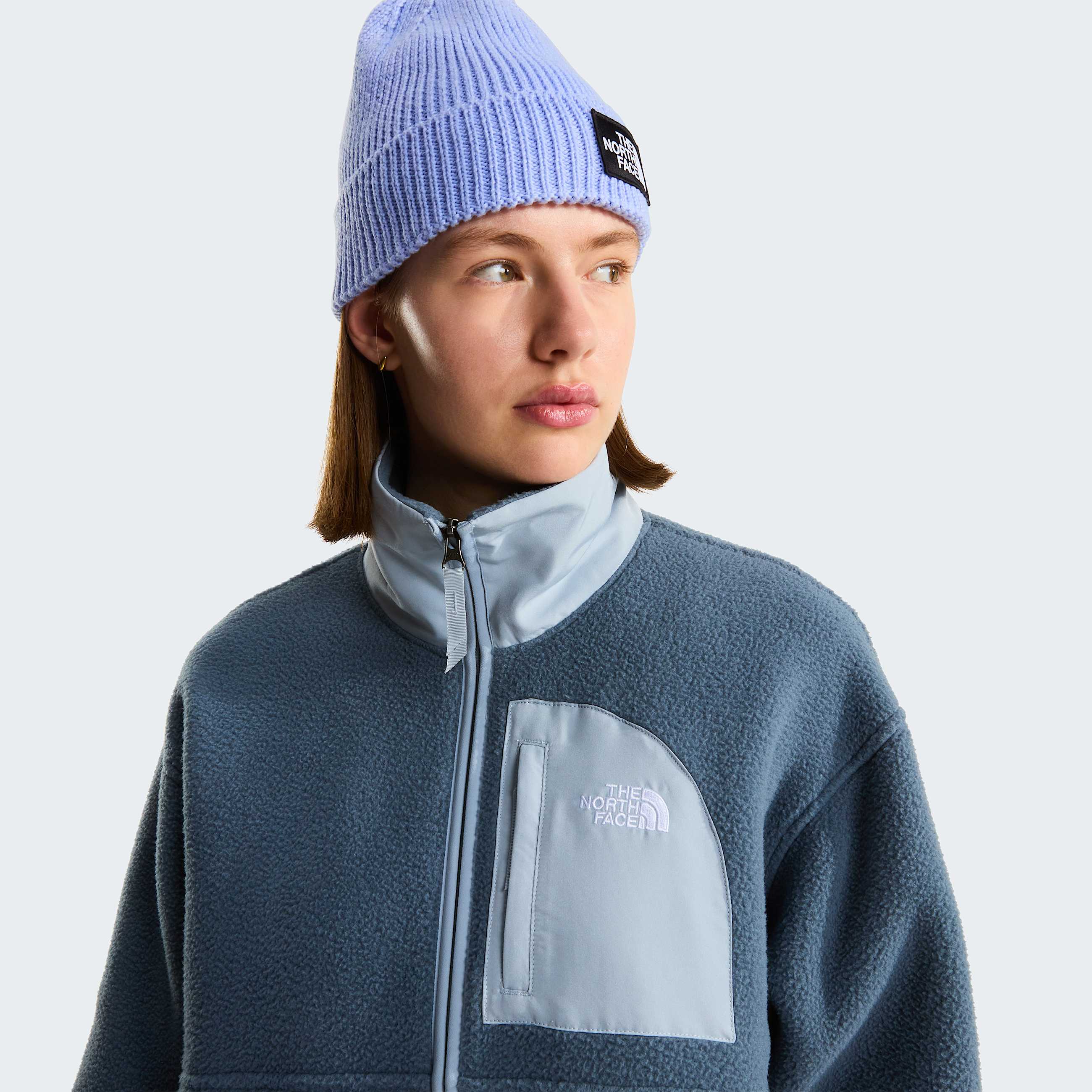 Womens Yumiori OffPeak FullZip Fleece Jacket TNF Granite GreyFrost Grey ALT5