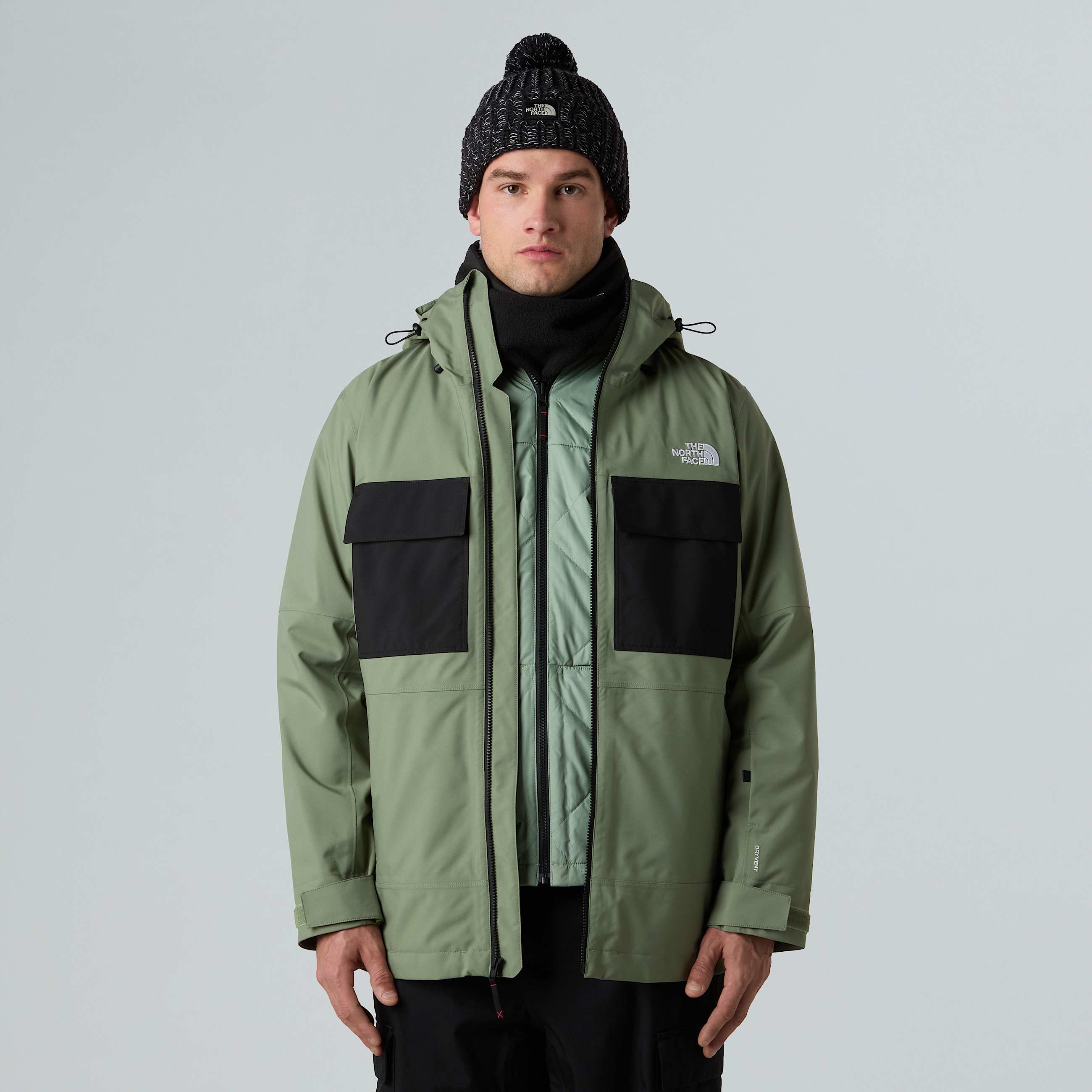 Mens Fourbarrel Triclimate 3in1 Jacket TNF Bark MistTNF Black ALT8