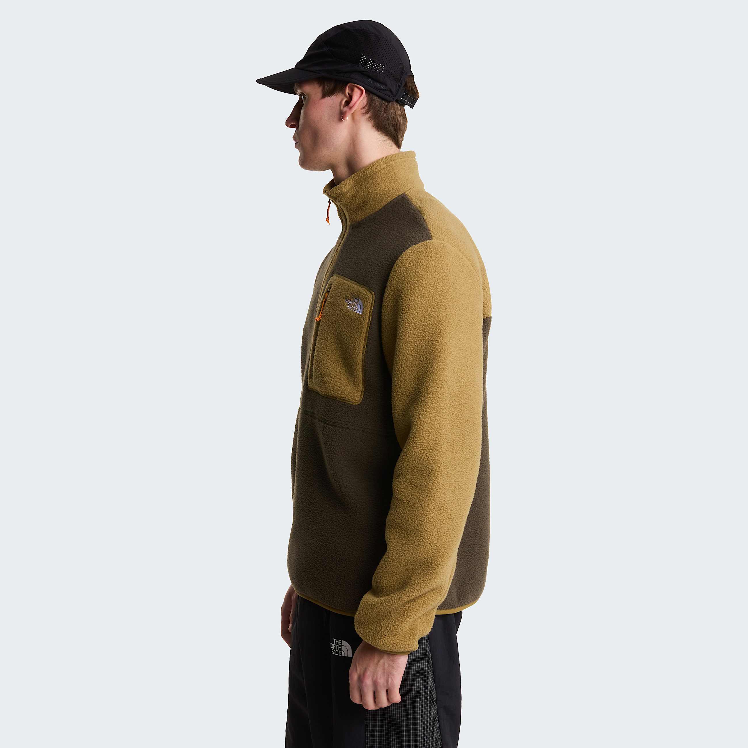 Yumiori Fleecejacke mit 14langem RV fr Herren TNF New Taupe GreenCedarDust Orange ALT2