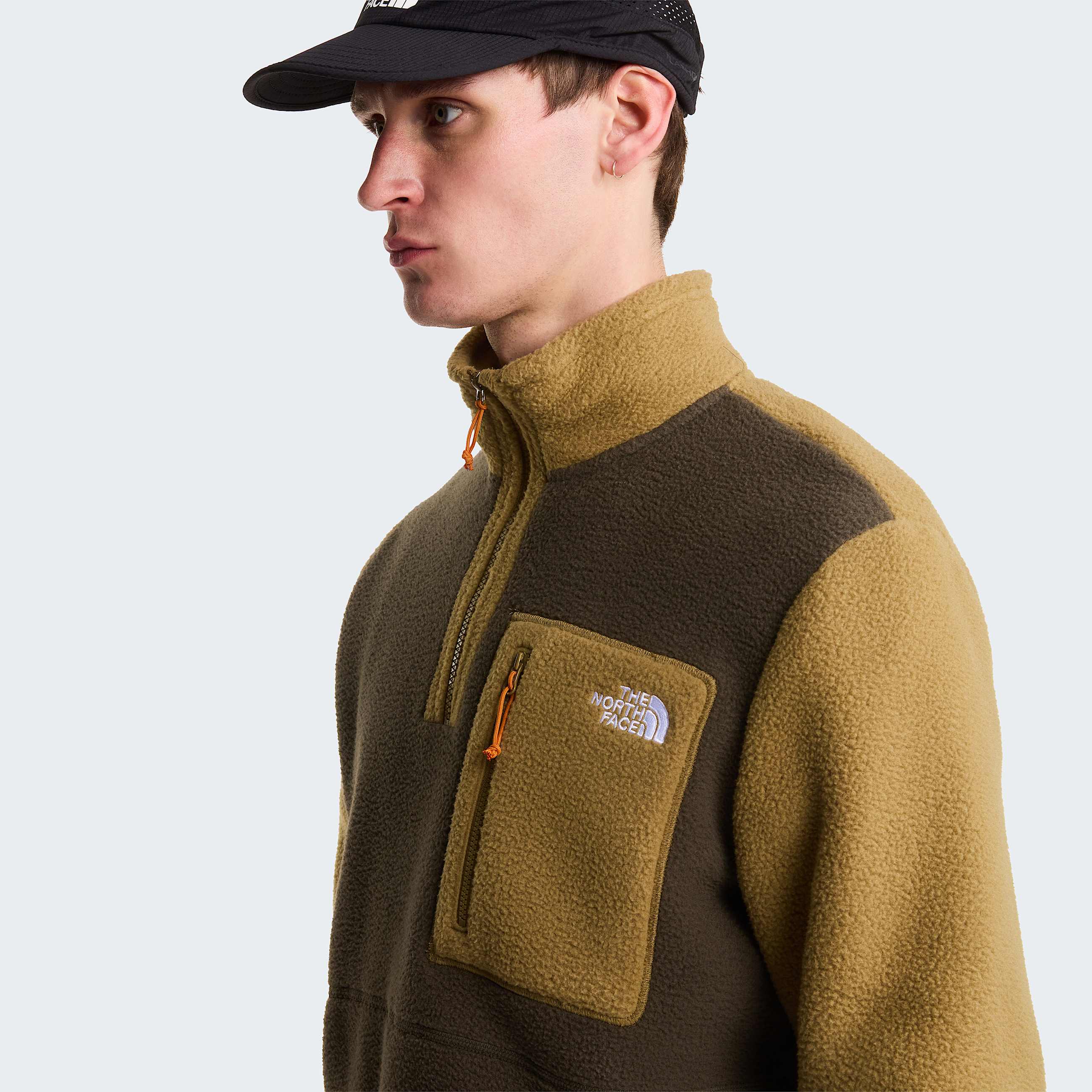 Yumiori Fleecejacke mit 14langem RV fr Herren TNF New Taupe GreenCedarDust Orange ALT4