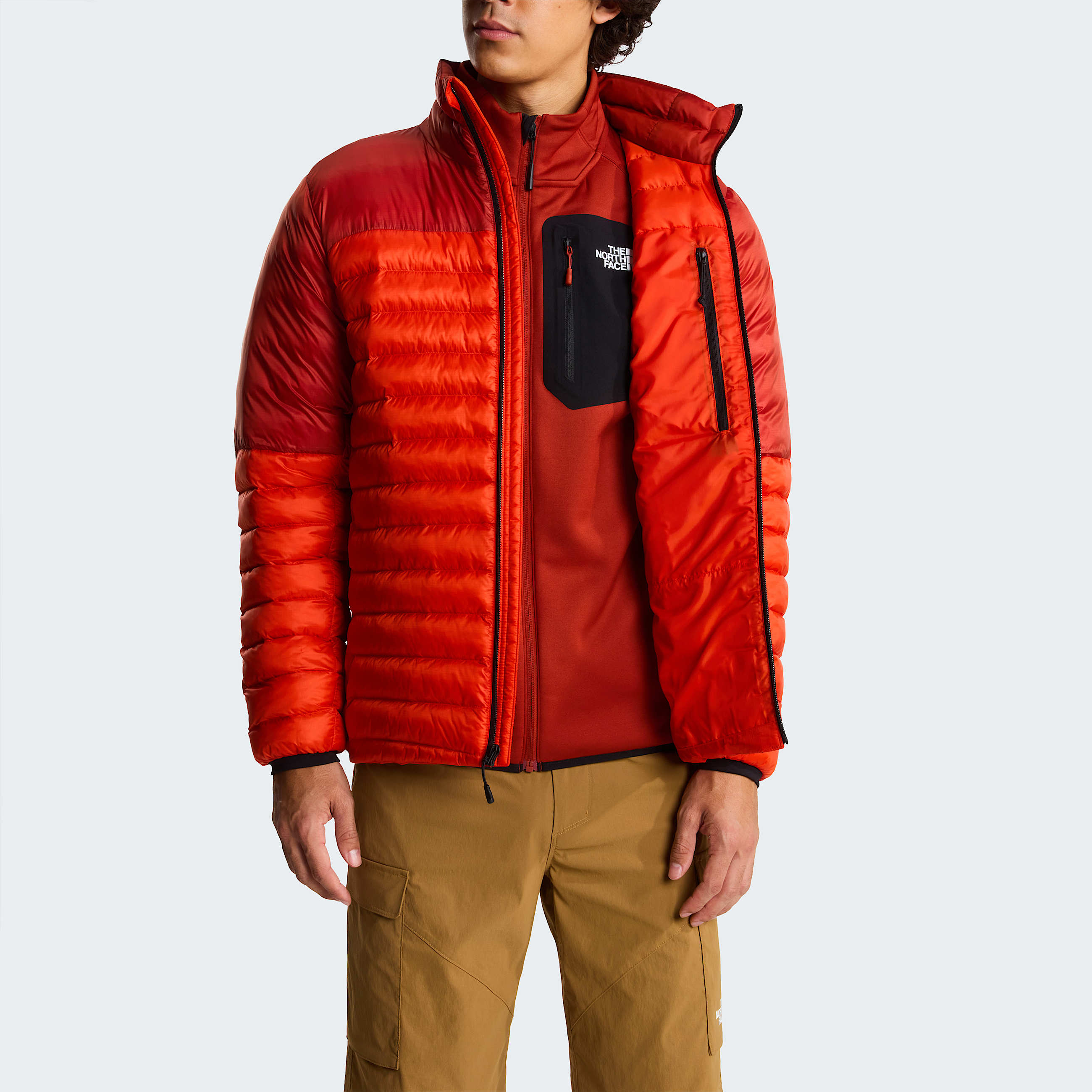 Mens Terra Peak Jacket TNF Lava RedIron Clay ALT6