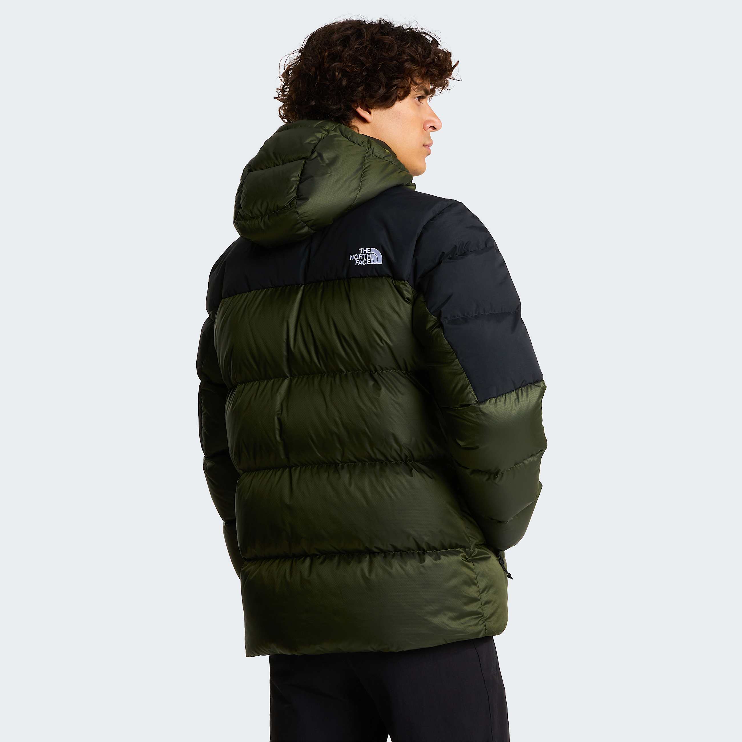 Mens Diablo Down 20 Hooded Jacket TNF Woodland Green Black HeatherTNF Black ALT3