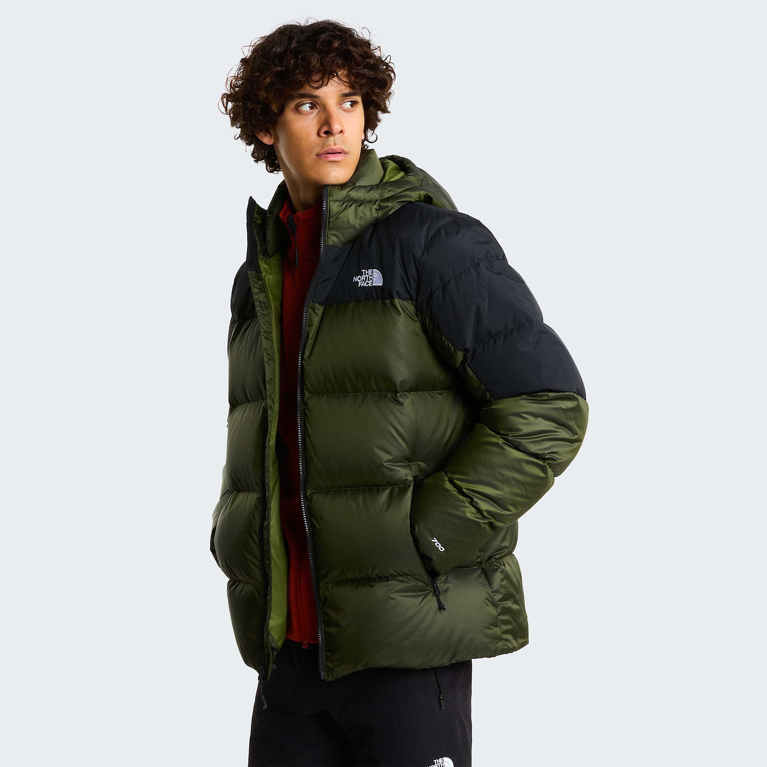 Mens Diablo Down 20 Hooded Jacket TNF Woodland Green Black HeatherTNF Black ALT4