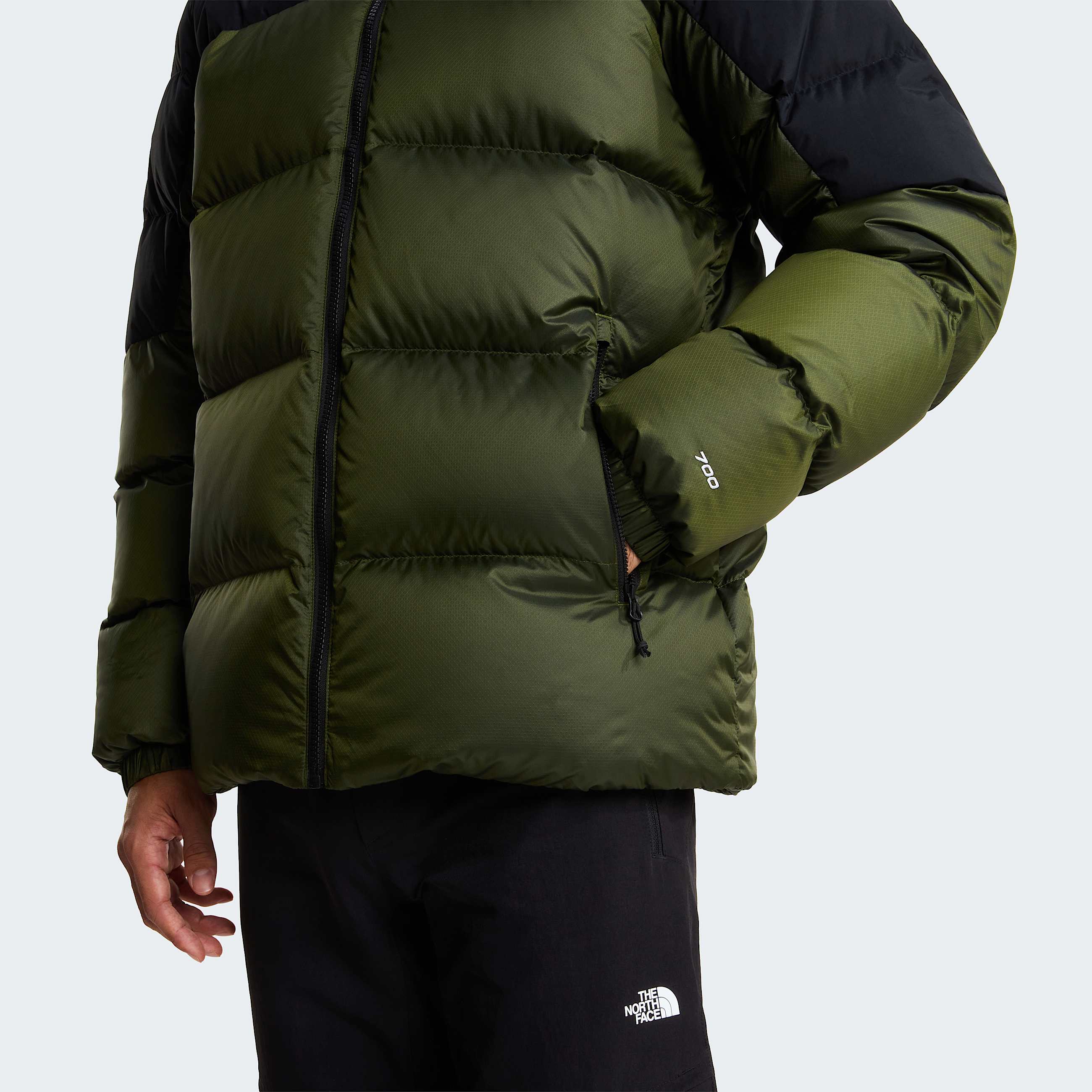 Mens Diablo Down 20 Hooded Jacket TNF Woodland Green Black HeatherTNF Black ALT7