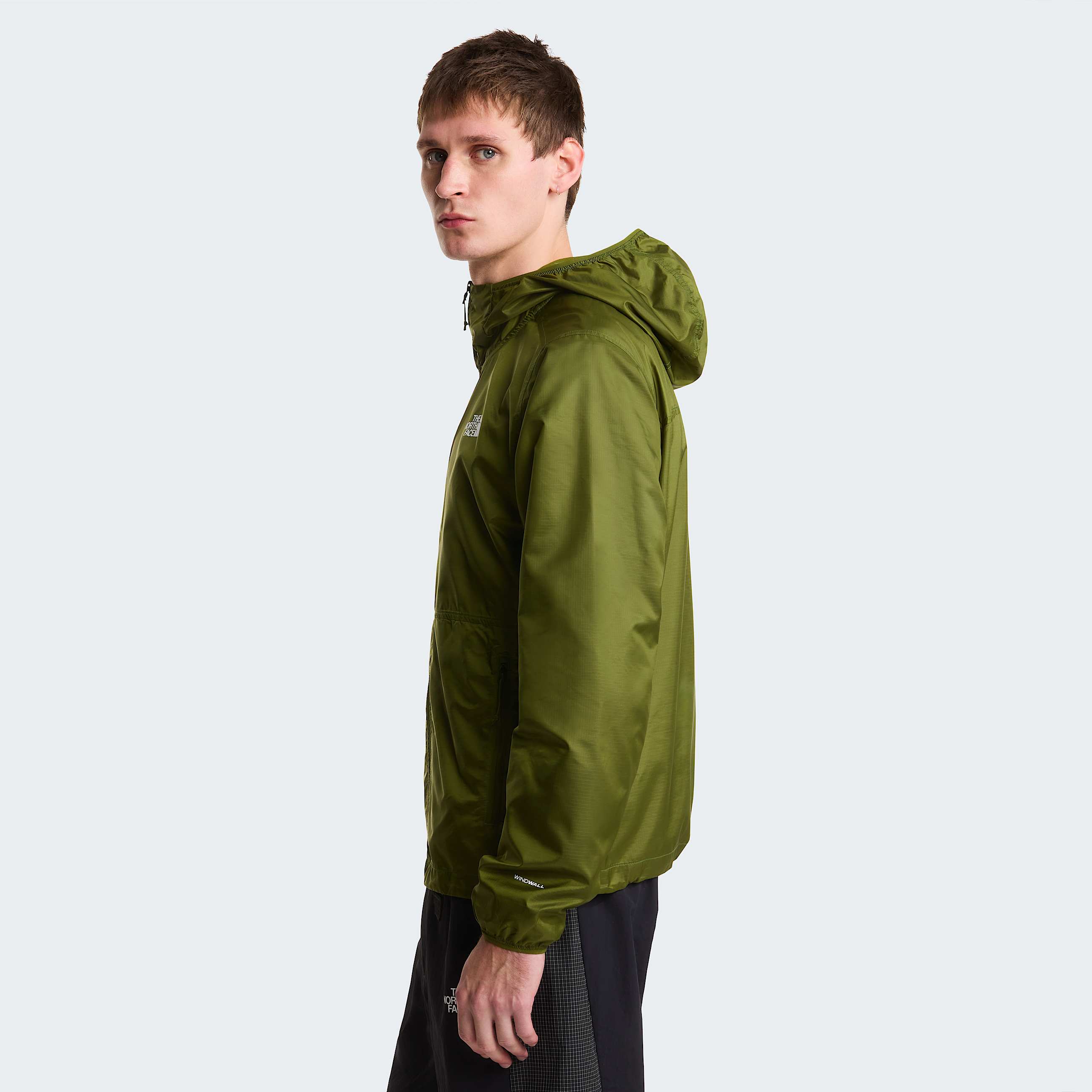 Mens Cyclone Wind Jacket TNF Woodland Green ALT2