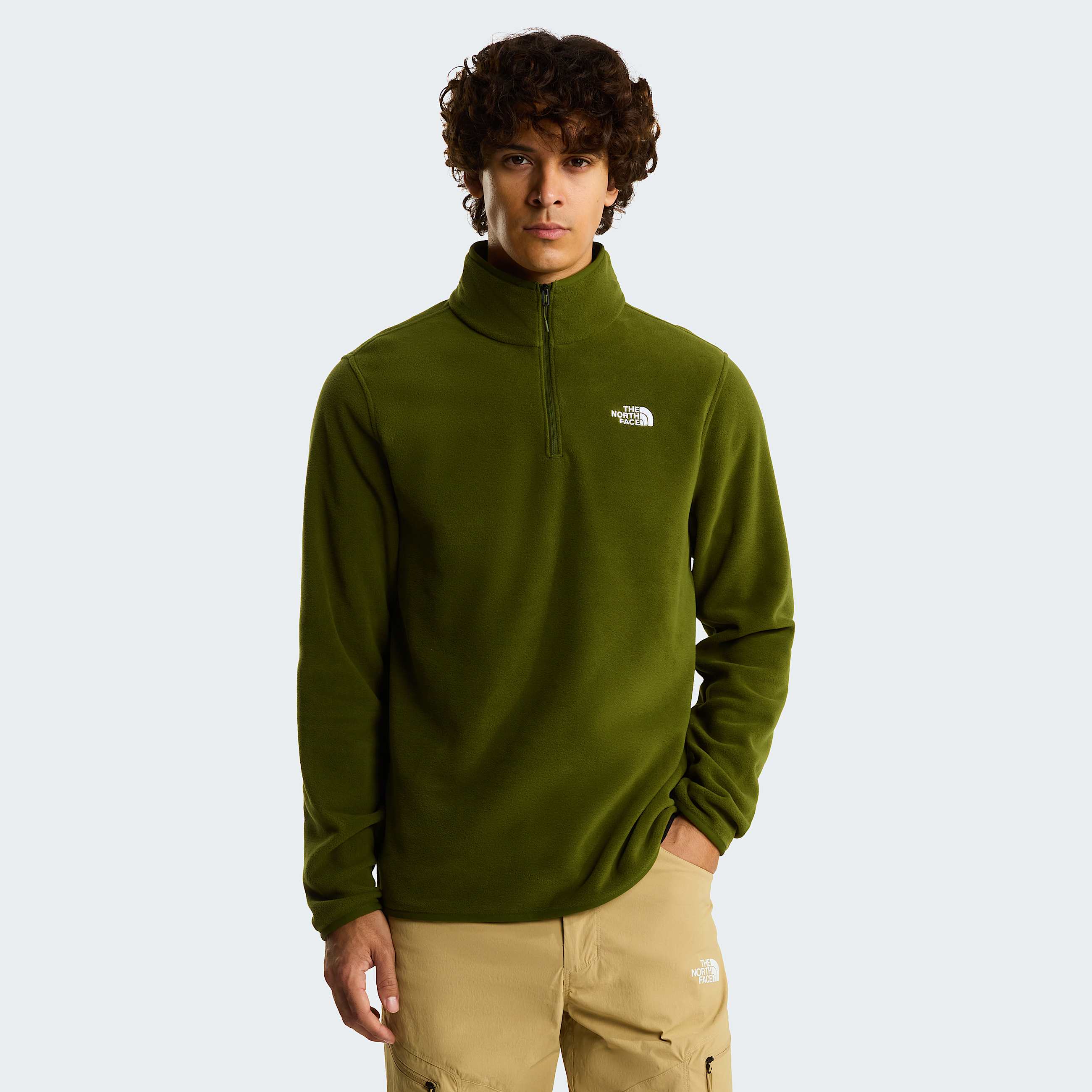 Pile Glacier con cerniera a 14 da uomo TNF Woodland Green HERO