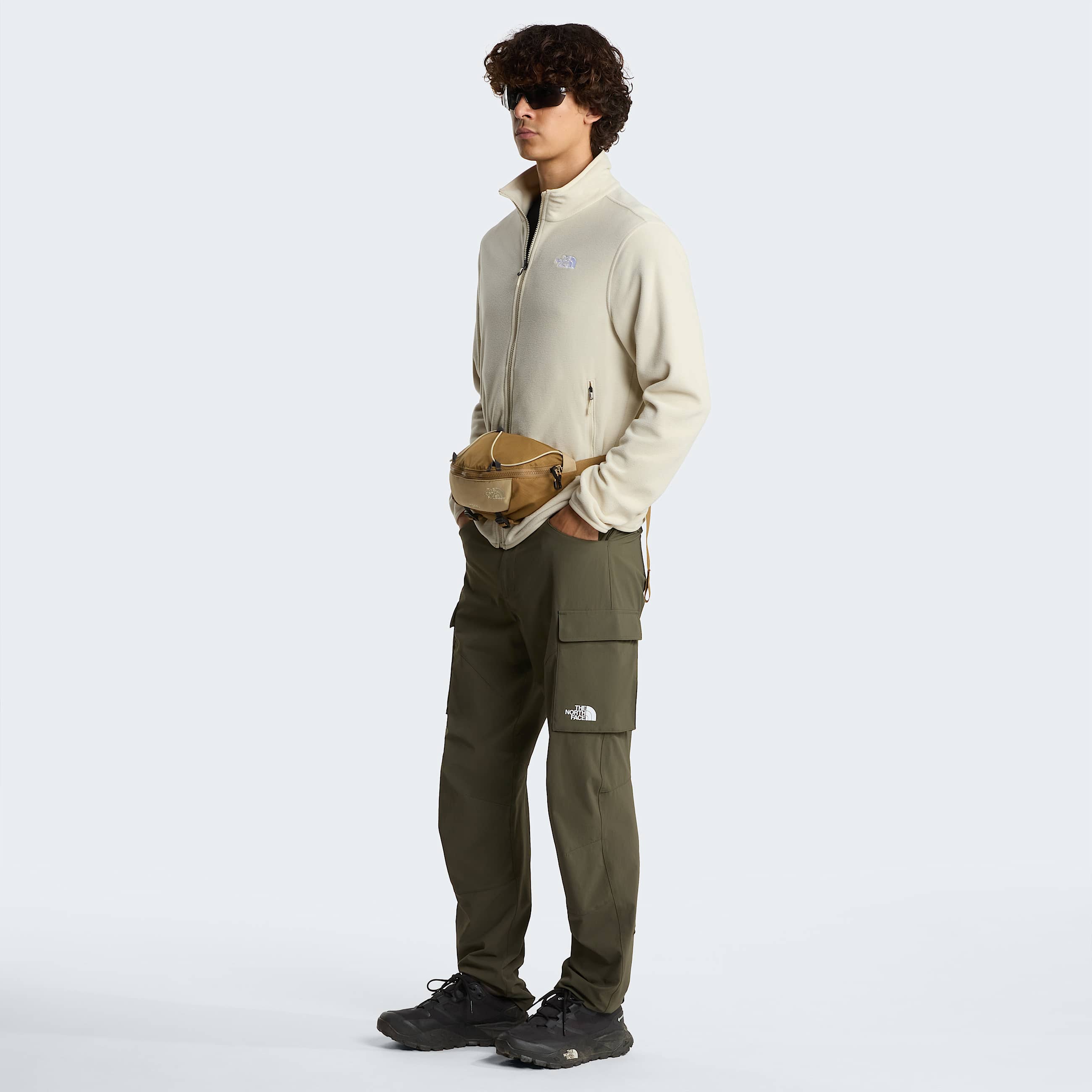 Pile Glacier con cerniera integrale da uomo TNF Desert Stone ALT1