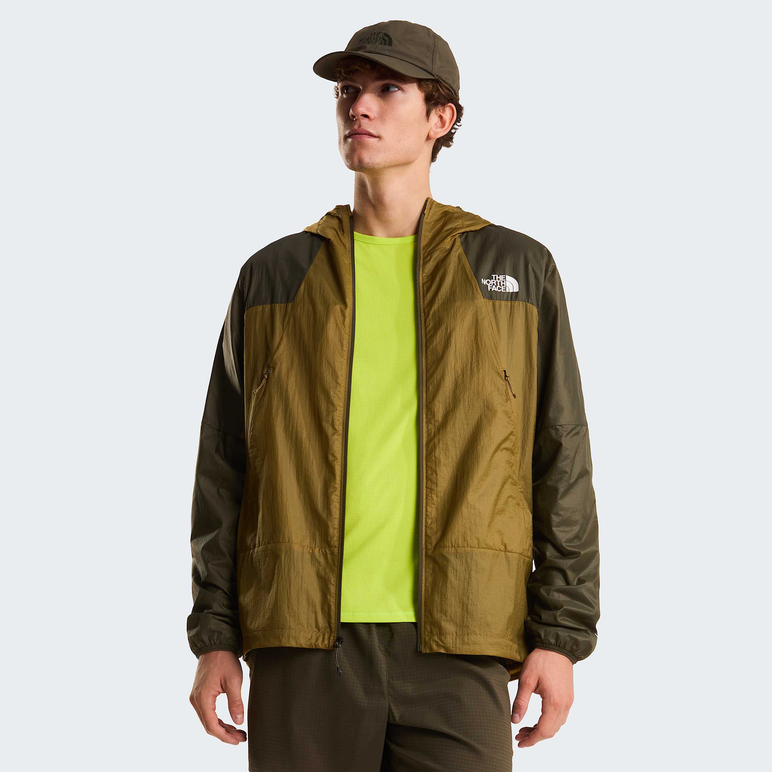 Mens Ridgelite FUTUREFLEECE Wind Jacket TNF CedarNew Taupe Green ALT4