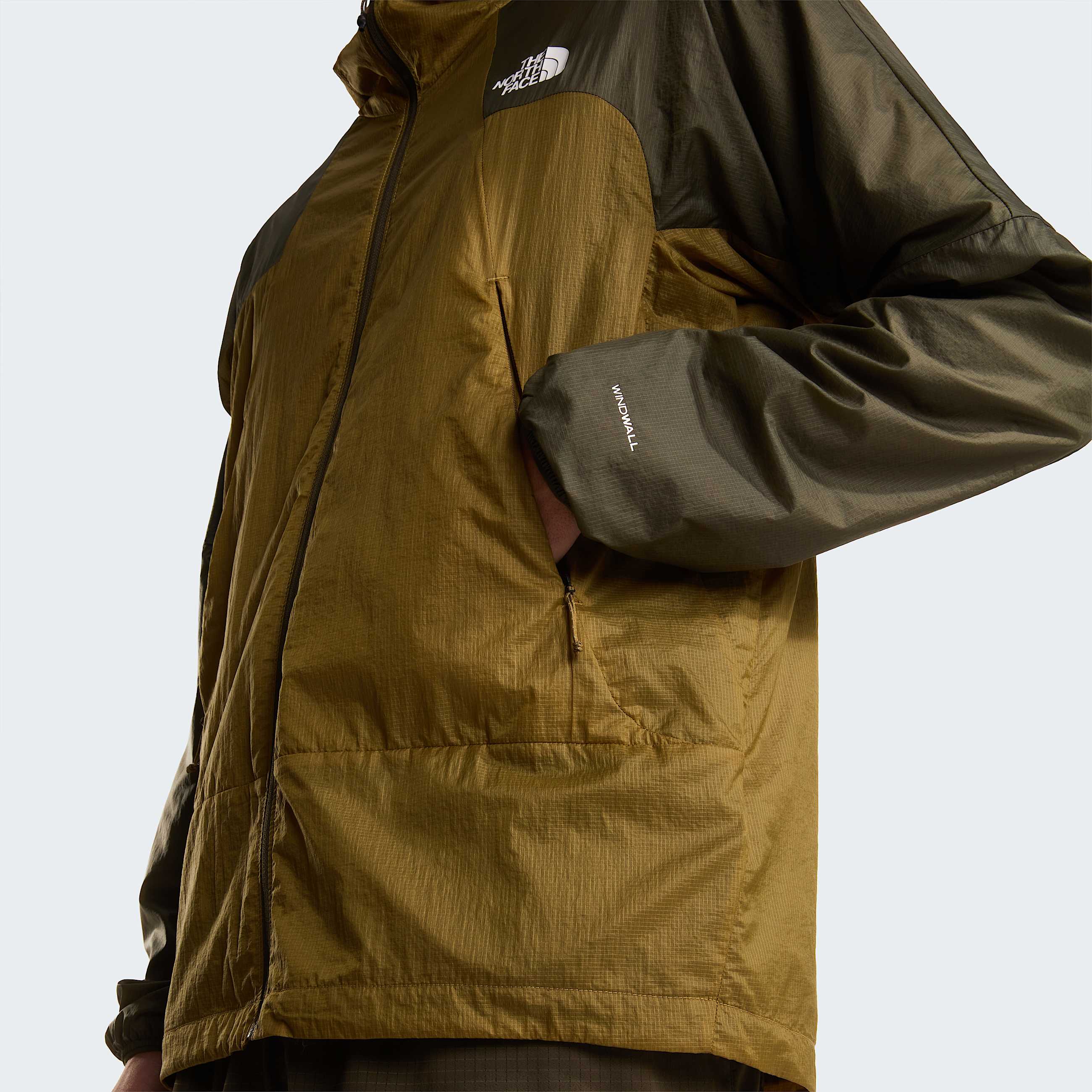 Mens Ridgelite FUTUREFLEECE Wind Jacket TNF CedarNew Taupe Green ALT7