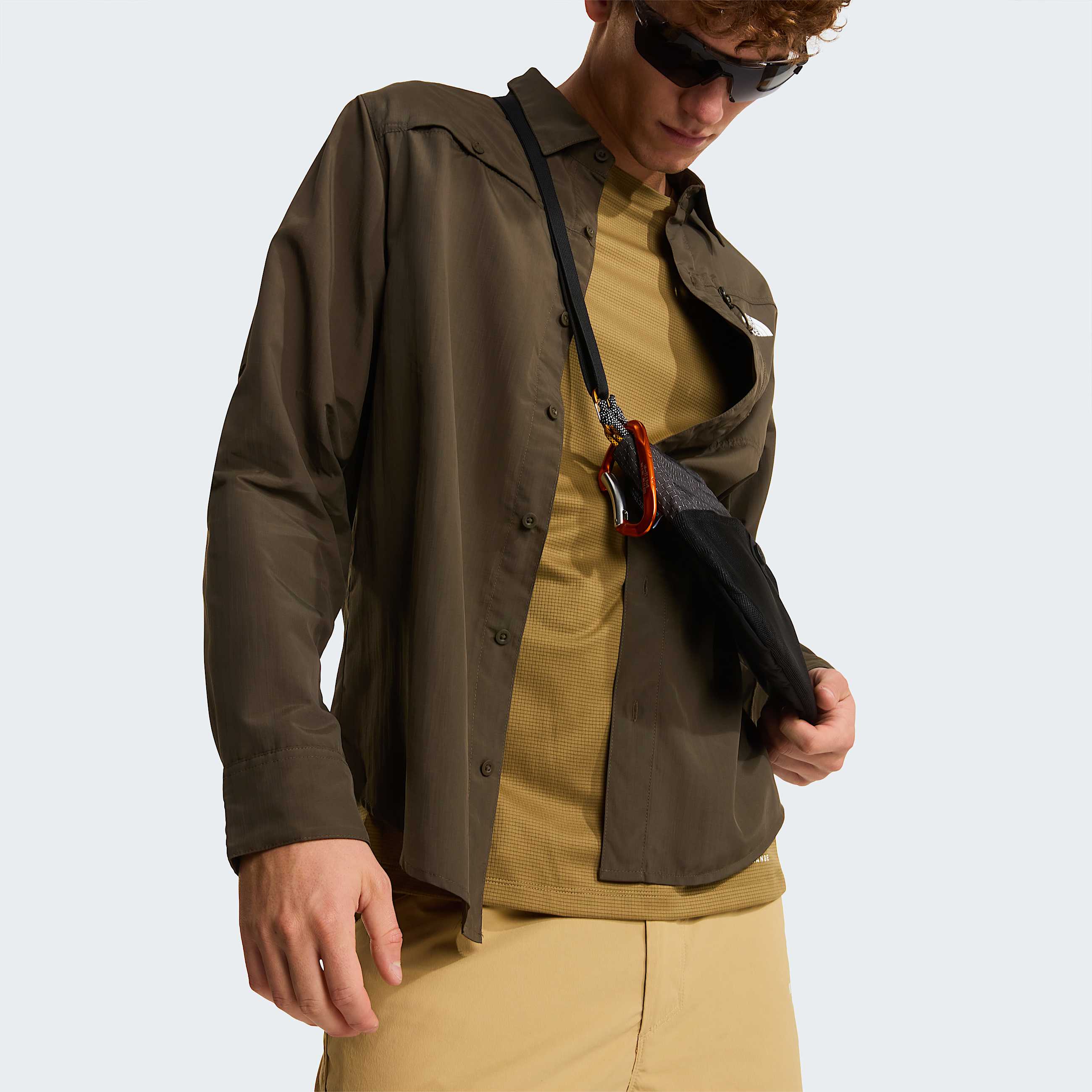 Mens Exploration Shorts TNF Khaki Stone ALT8