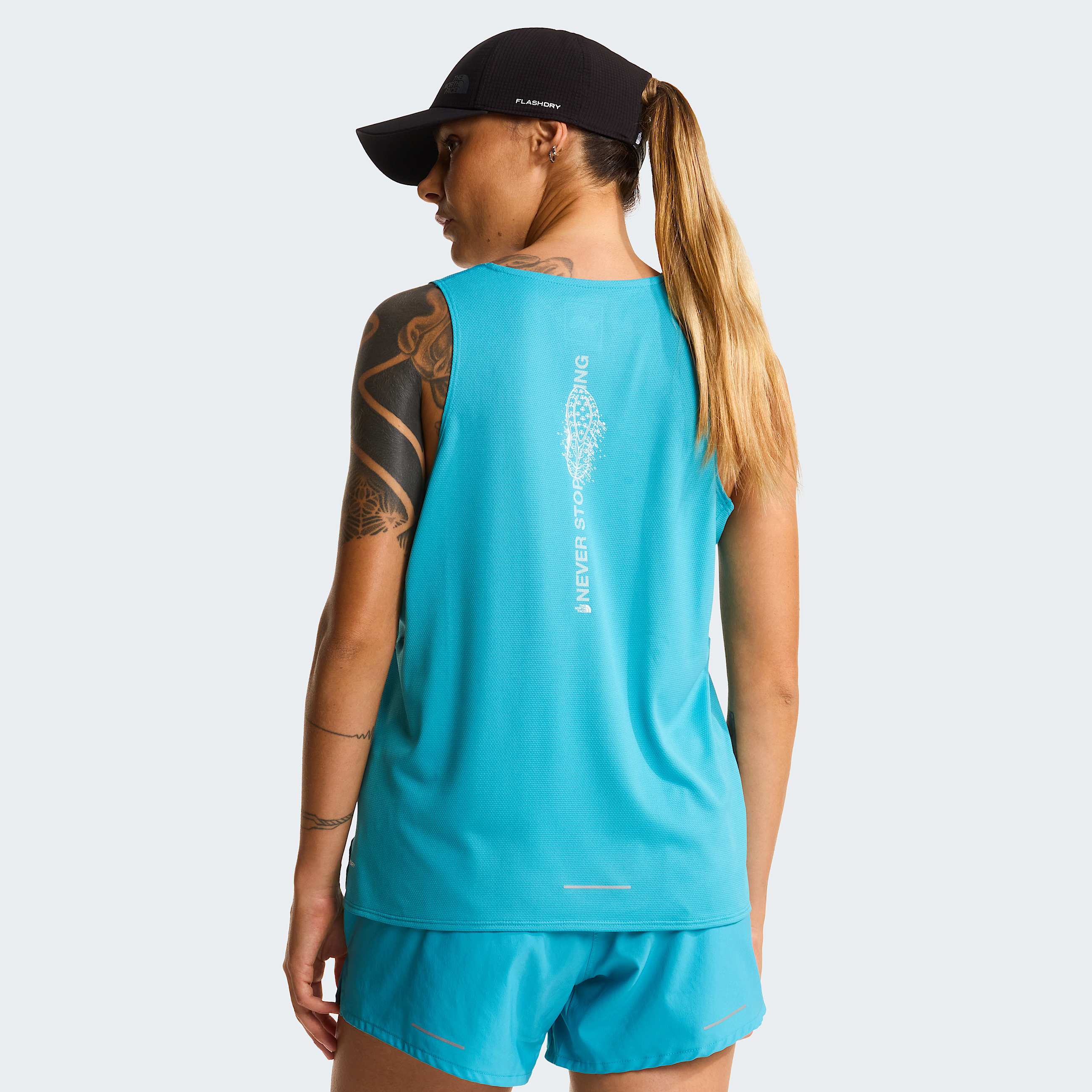 Womens Lightbright Graphic Tank Top TNF River Ice ALT3