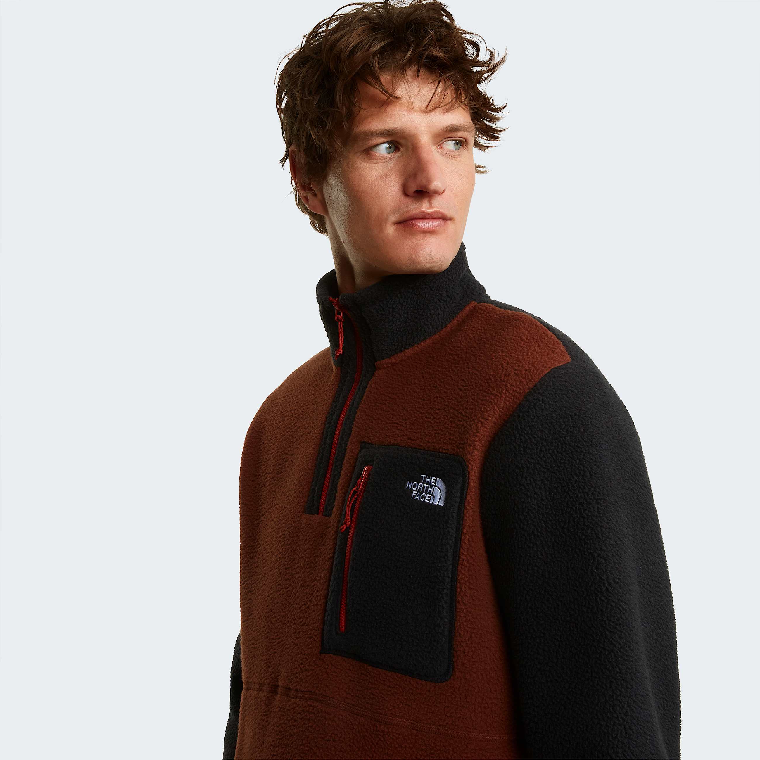 Giacca in pile Yumiori con cerniera a 14 da uomo TNF Ember SoilTNF BlackIron Clay ALT4