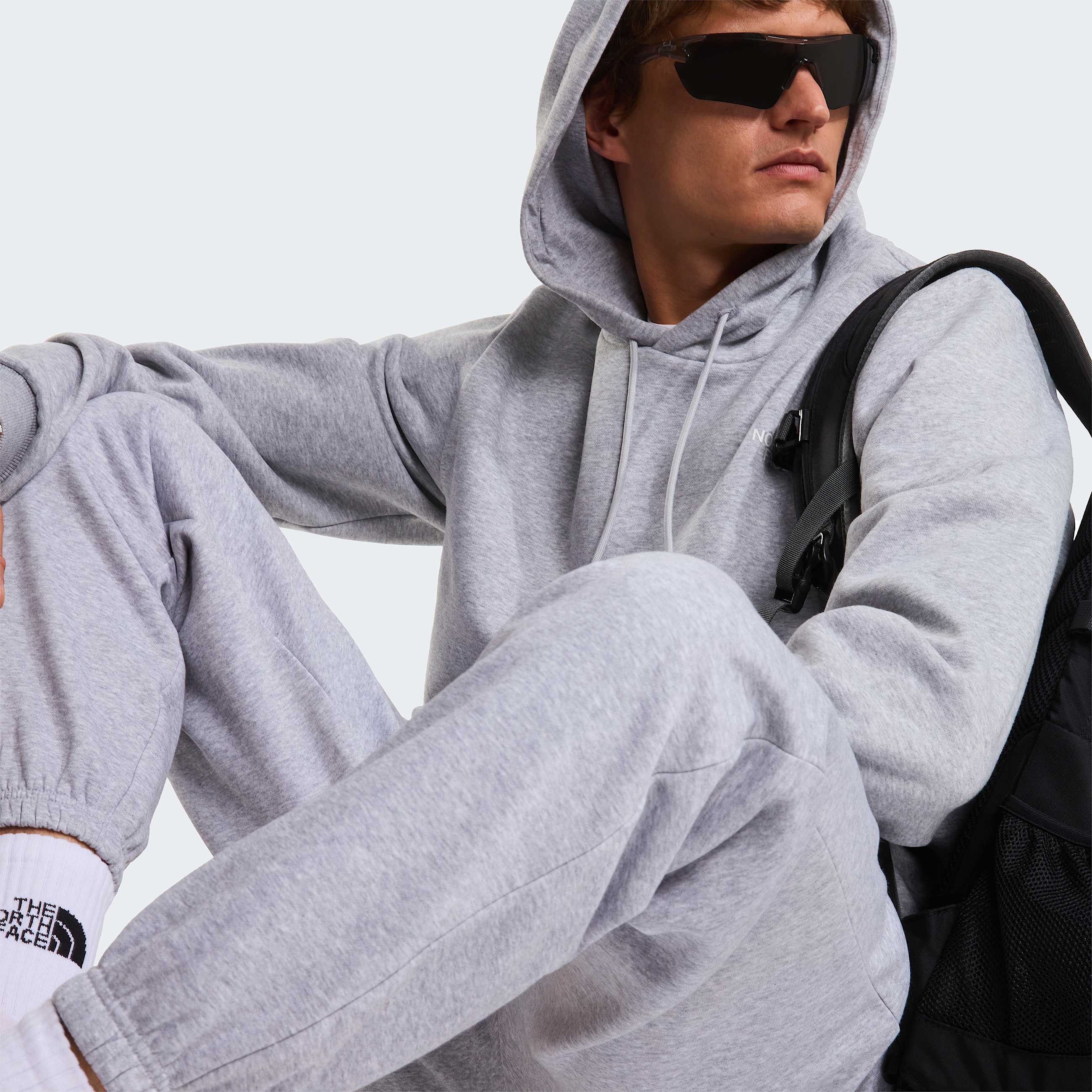 Simple Domehoodie voor heren TNF TNF Light Grey Heather ALT6