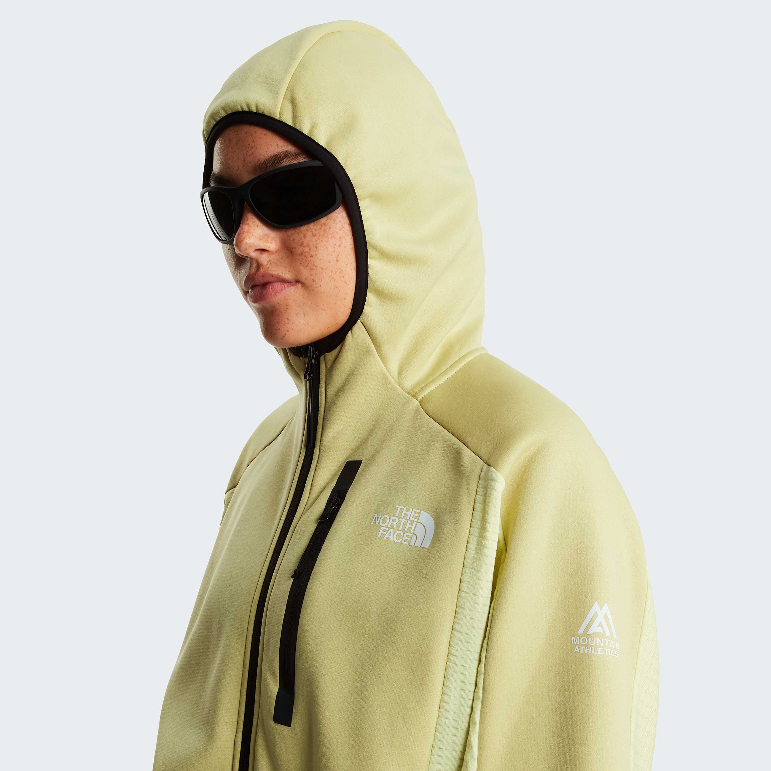 Mountain Athleticsfleece met capuchon en volledige rits voor dames TNF Pear ALT5