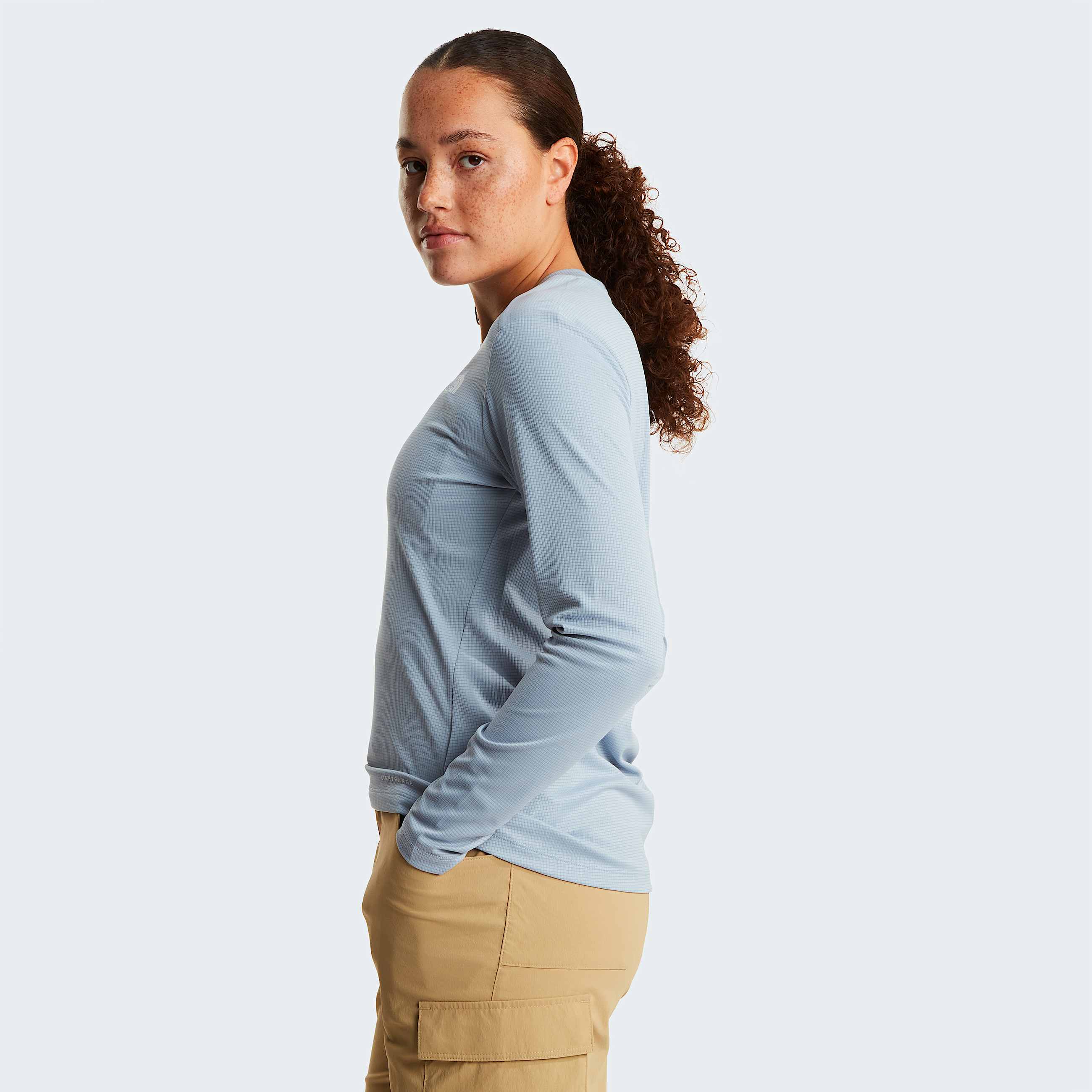 Womens Shadow LongSleeve TShirt TNF Frost Grey ALT2