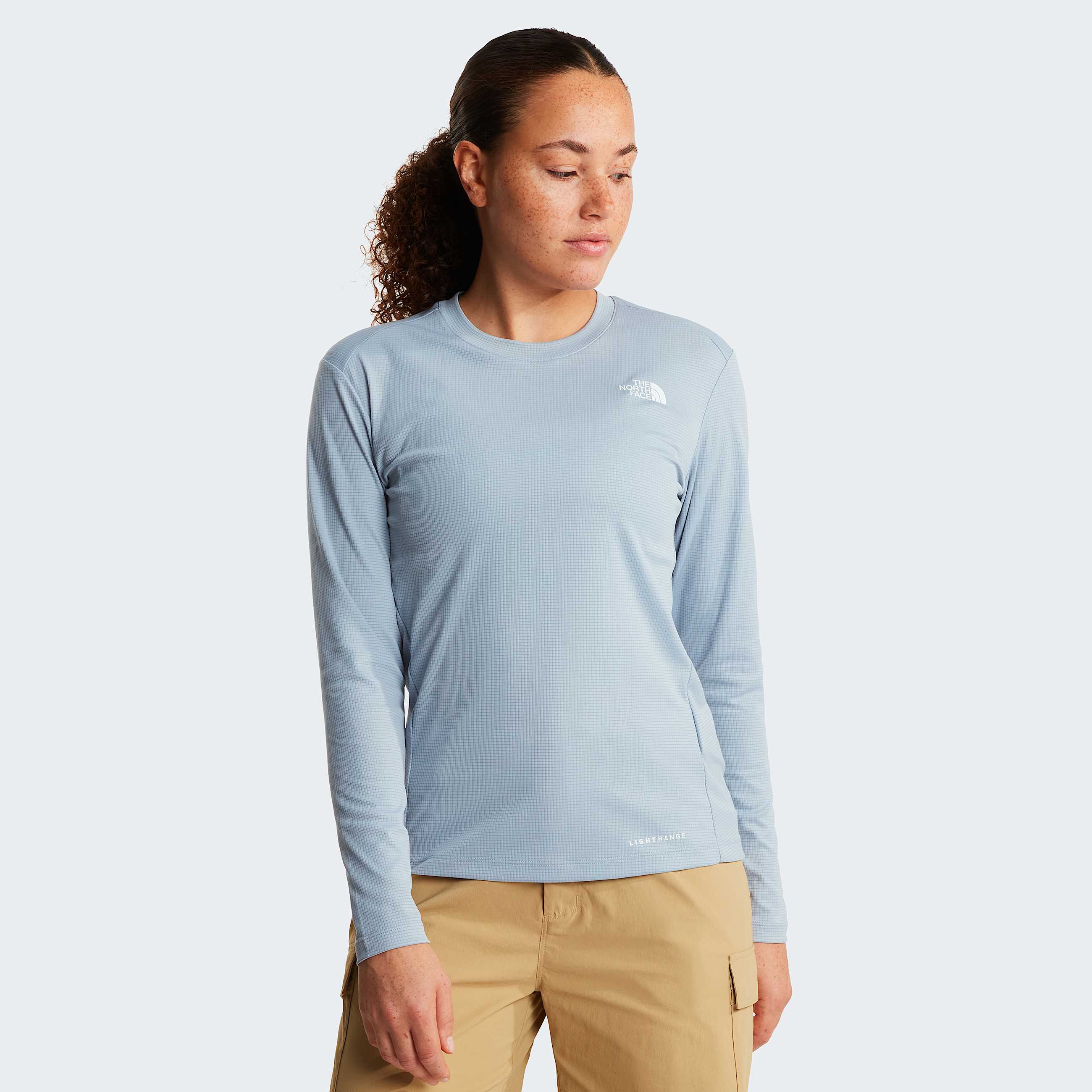Womens Shadow LongSleeve TShirt TNF Frost Grey HERO
