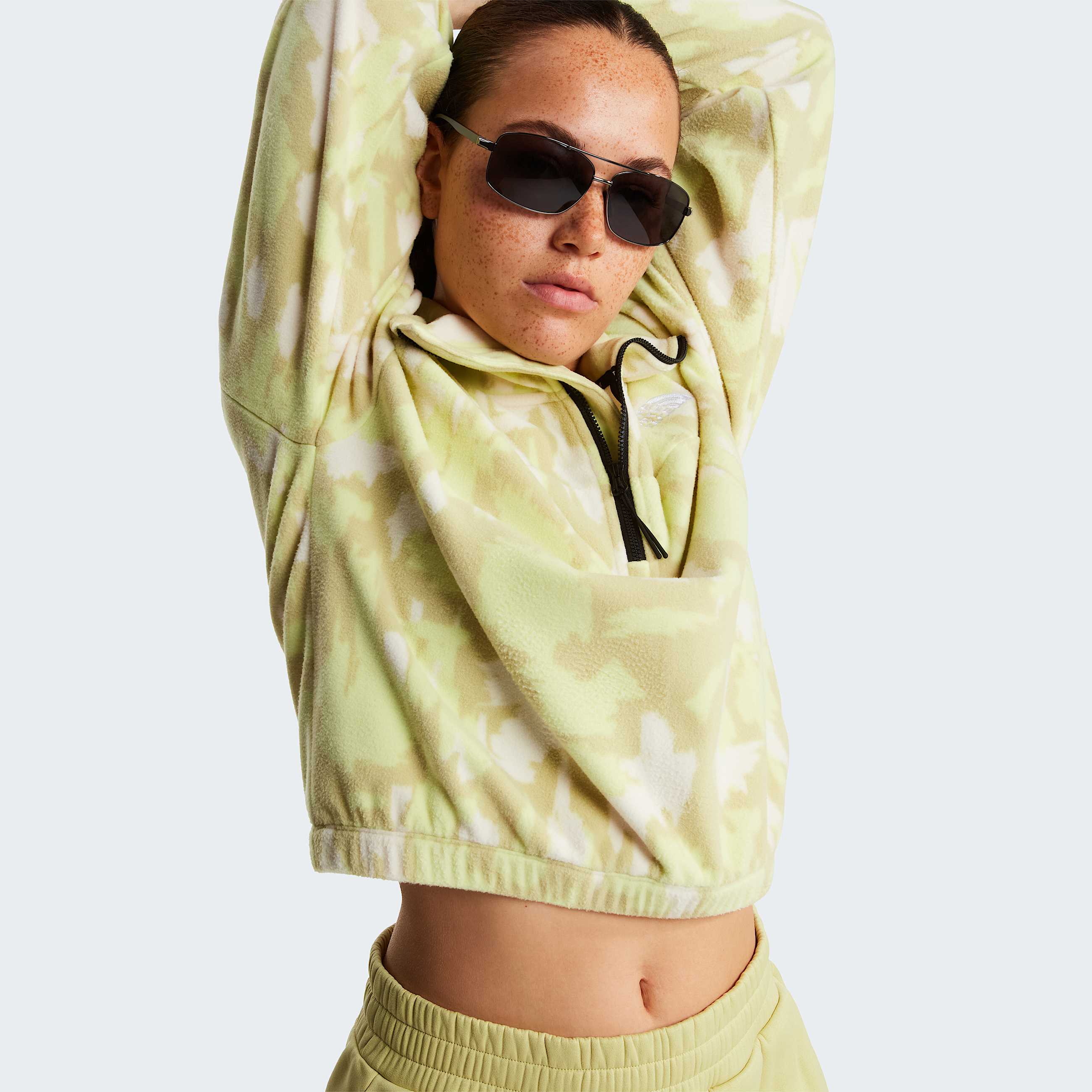 Pile Mountain Athletics con mezza cerniera e stampa da donna TNF ALT5