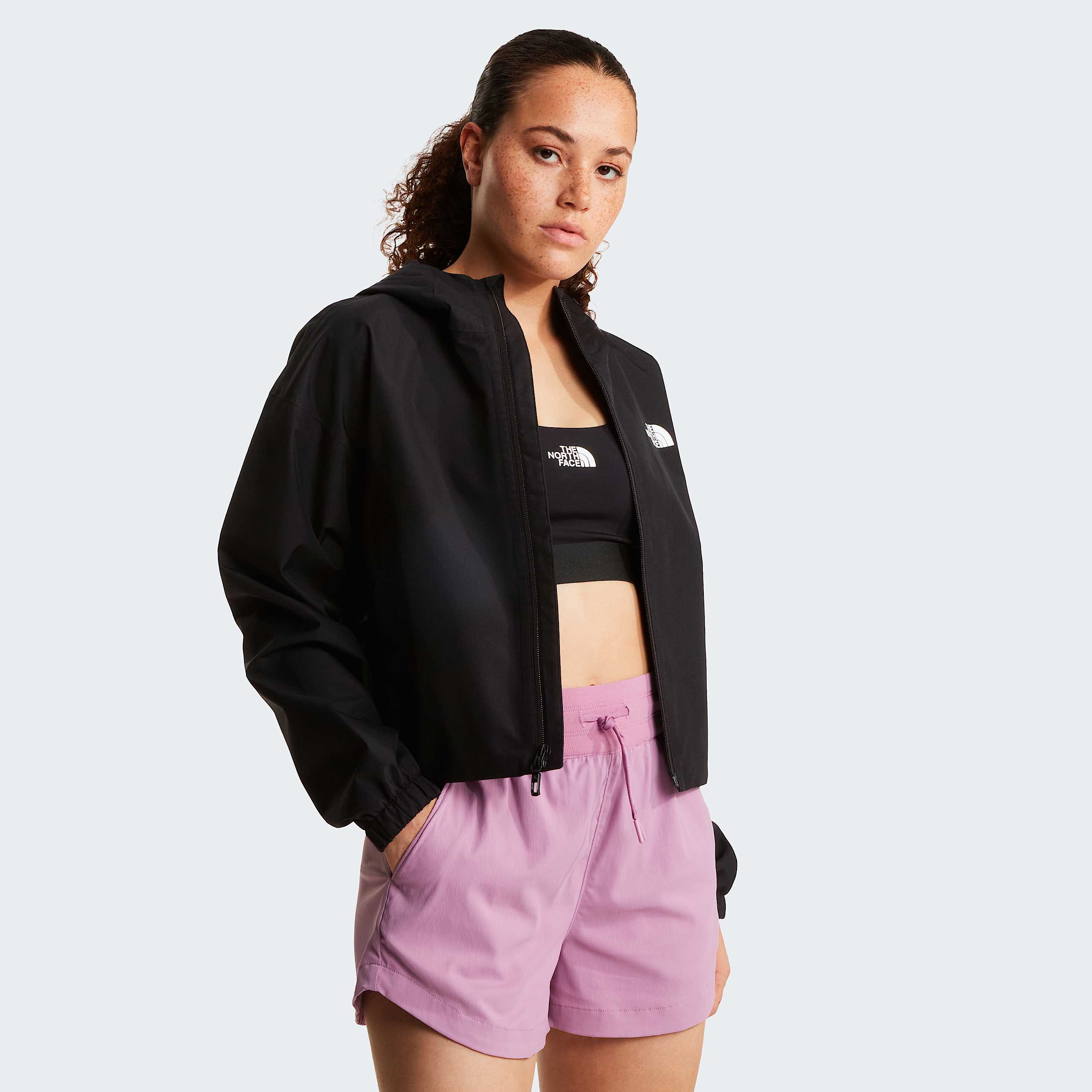 Womens Quest DryVent Cropped Jacket TNF TNF Black ALT4