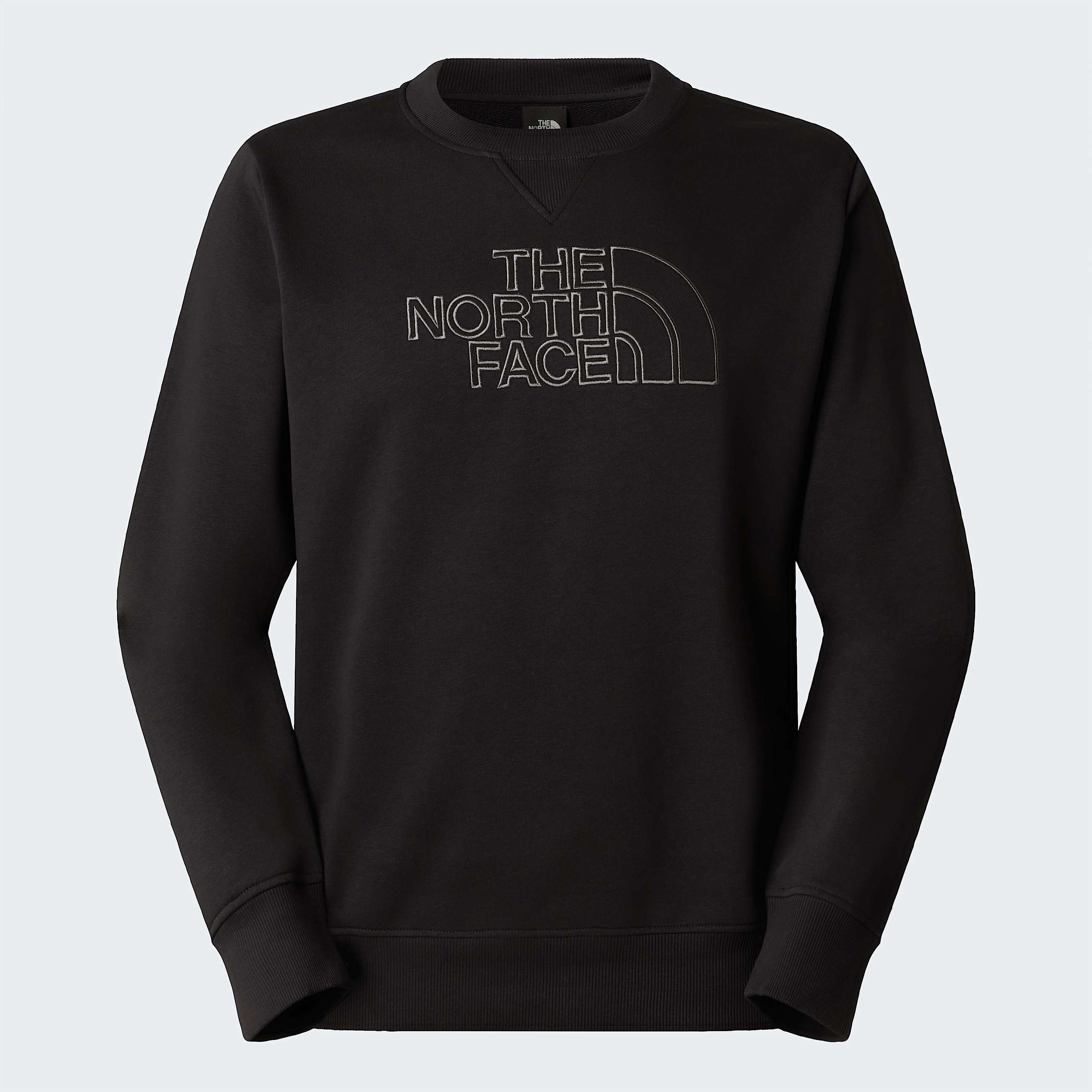 Mens Drew Peak Light Sweatshirt TNF TNF BlackAnthracite Grey ALT20