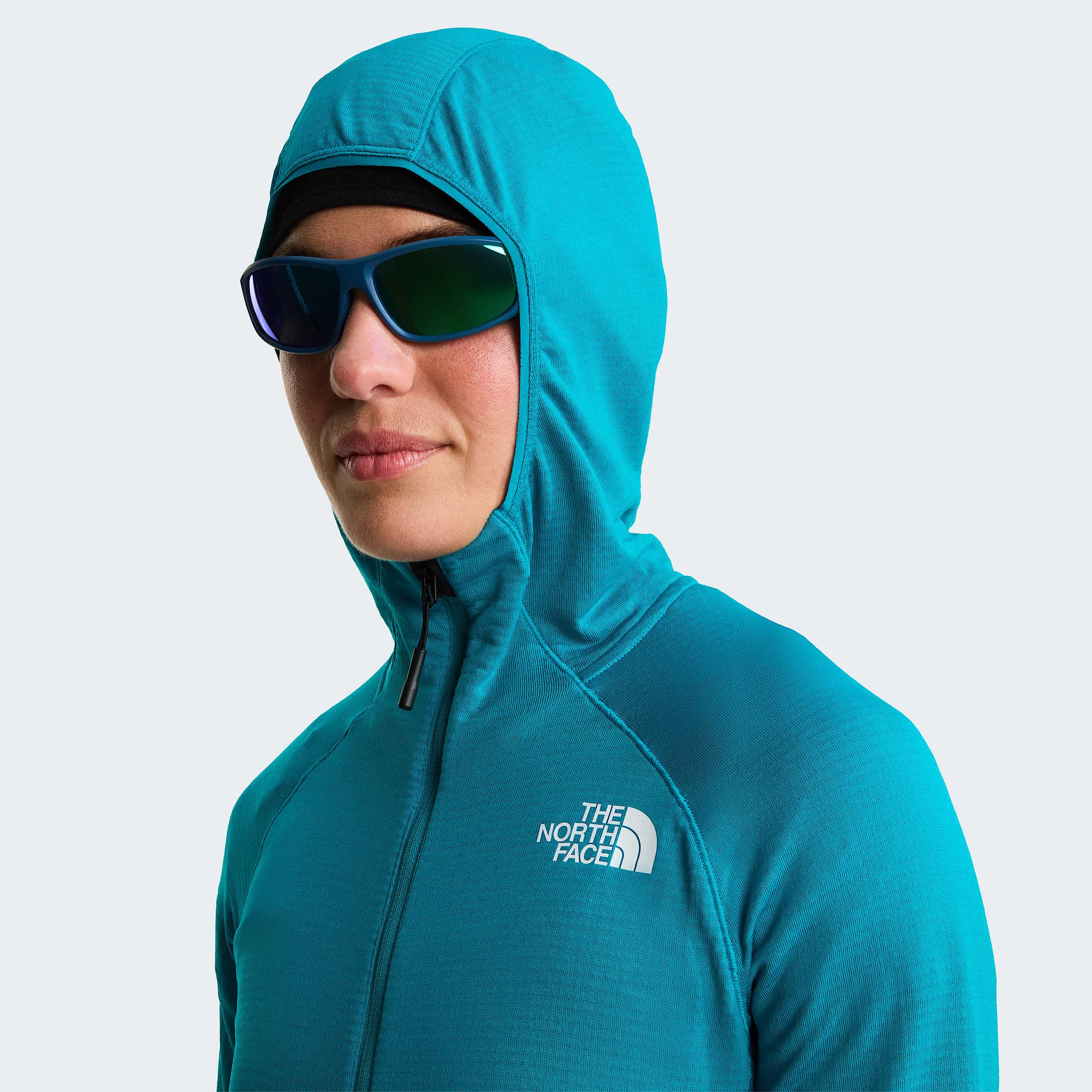 Giacca con cappuccio Bolt Polartec Power Grid da donna TNF Deep Teal ALT7