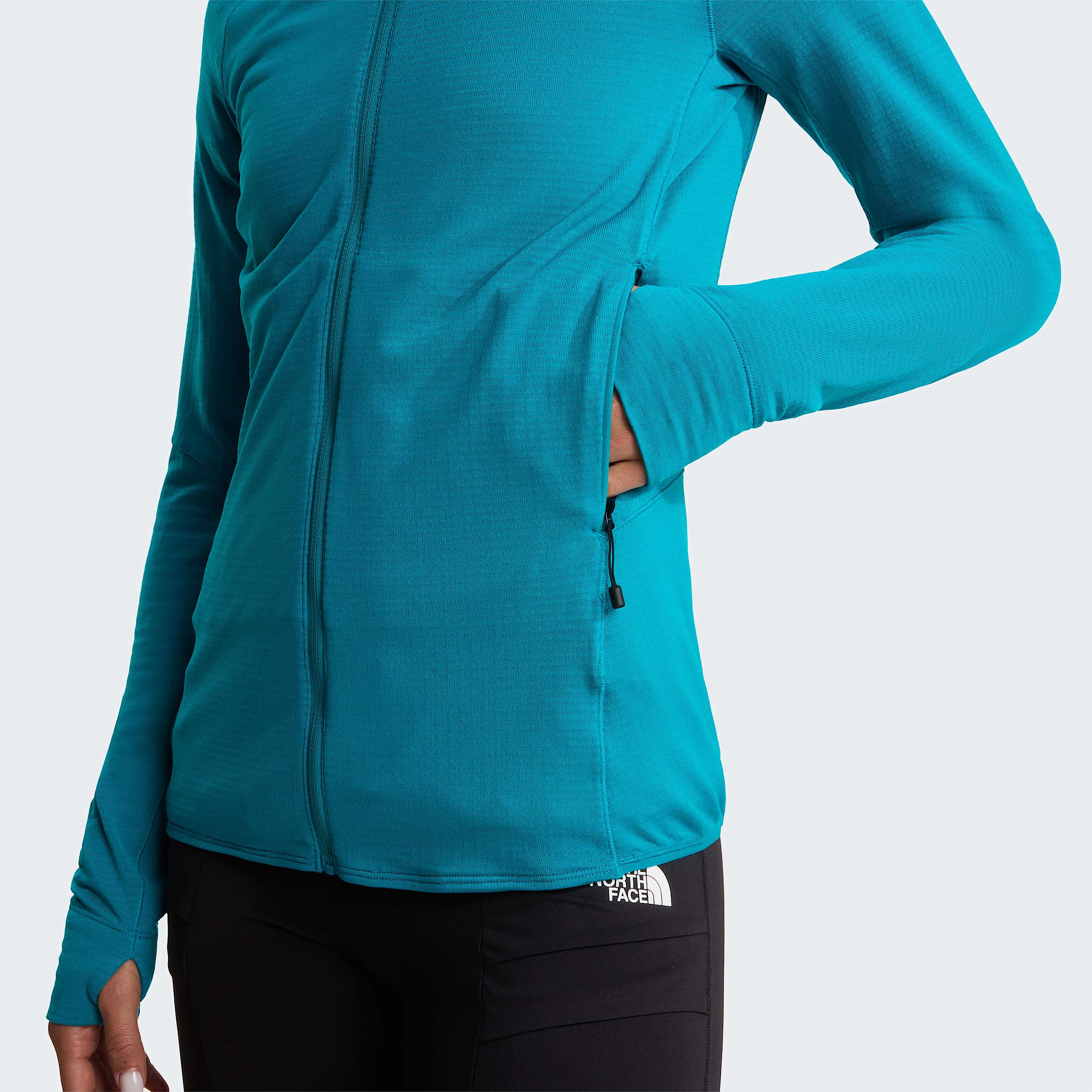 Giacca con cappuccio Bolt Polartec Power Grid da donna TNF Deep Teal ALT8