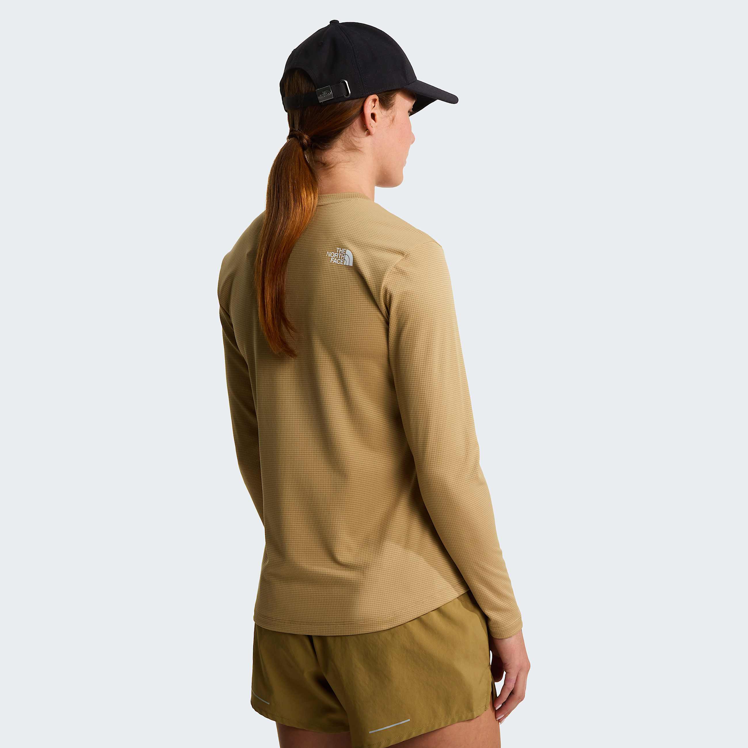 Womens Shadow LongSleeve TShirt TNF Kelp Tan ALT3