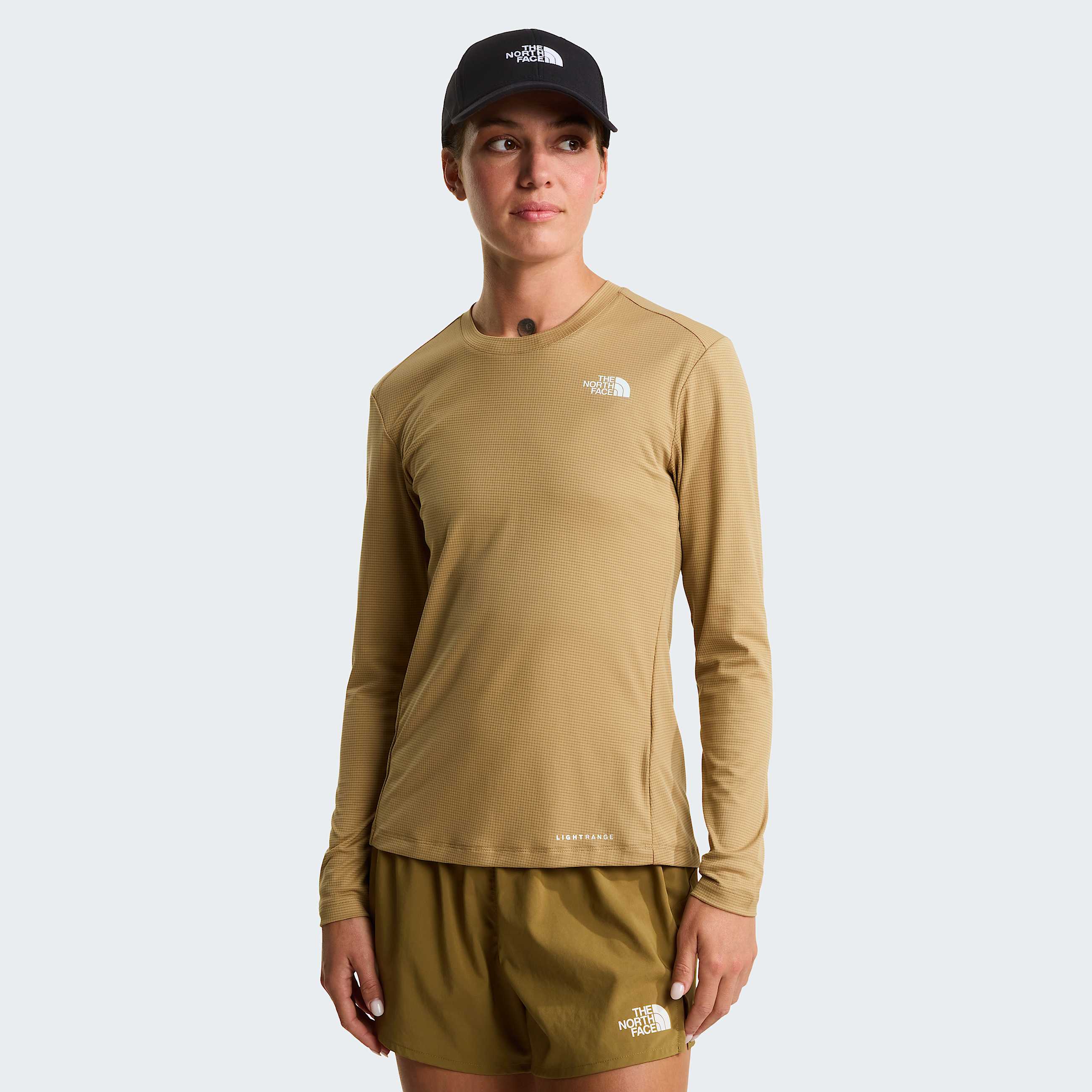Womens Shadow LongSleeve TShirt TNF Kelp Tan HERO