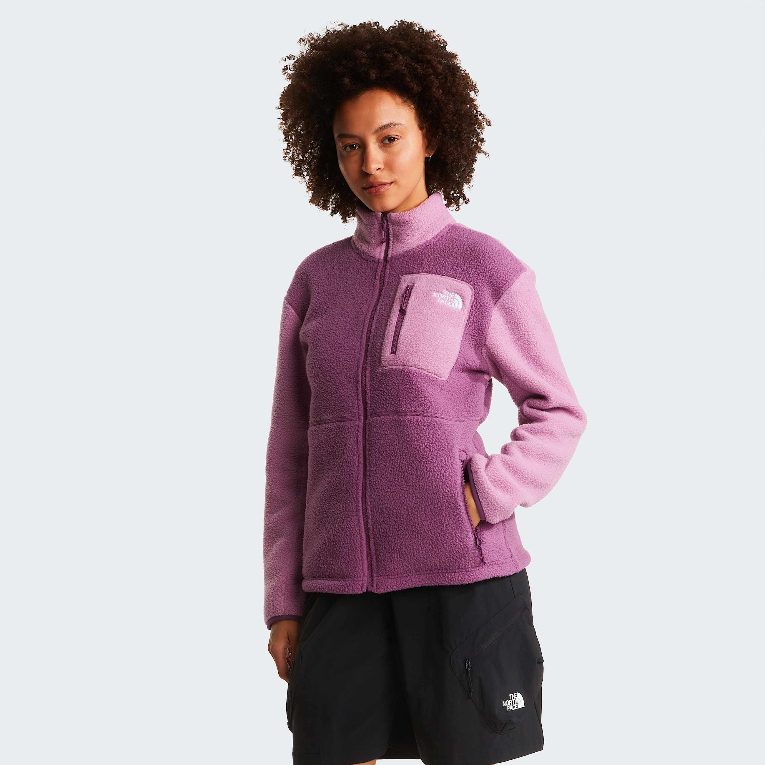 Yumiori Fleecejacke mit durchgehendem RV fr Damen TNF Chroma PurpleHushed LavenderChroma Purple HERO