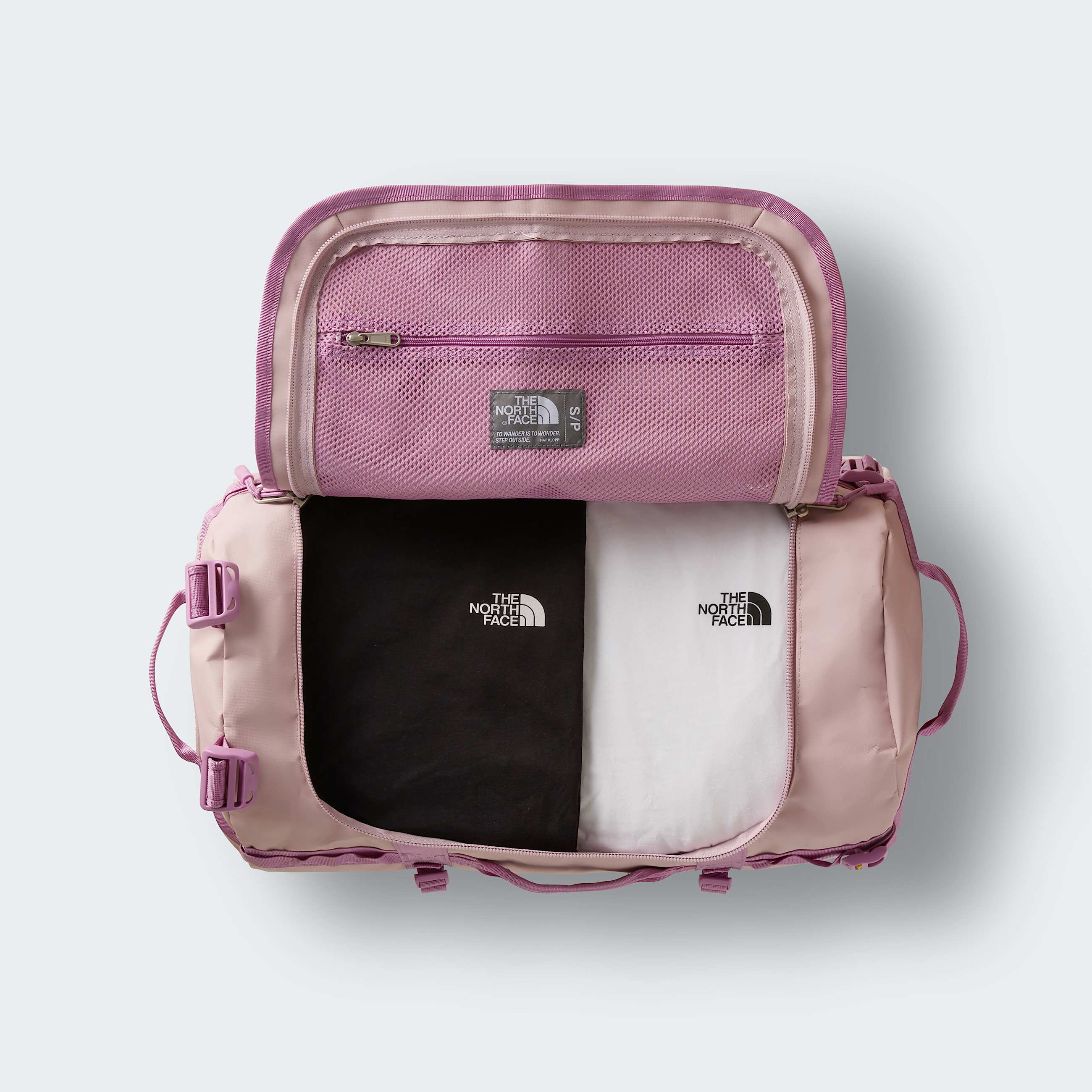Base Camp Duffel 50L  Small TNF Metal PinkHushed Lavender ALT2