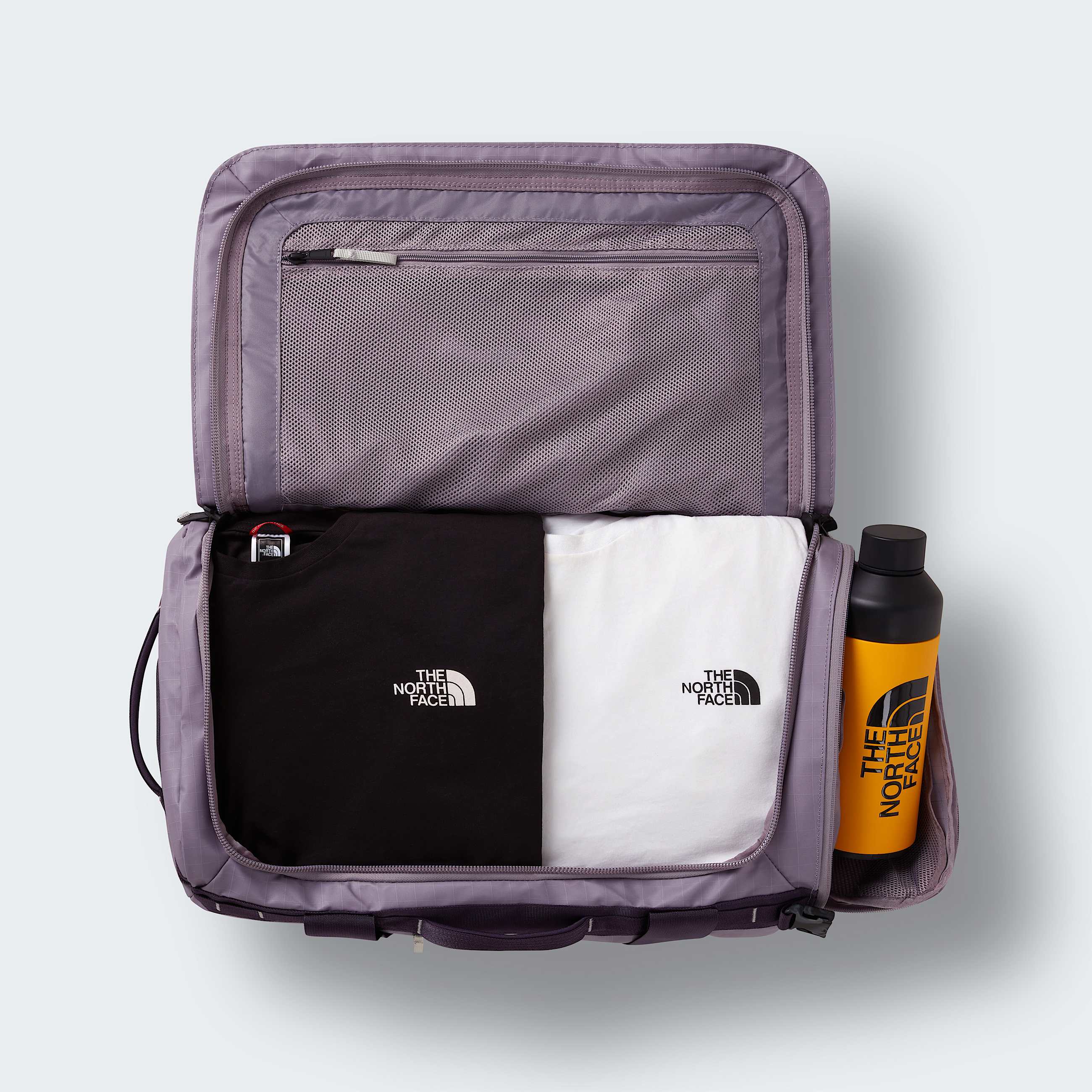 Base Camp Voyager Duffel 42L TNF Transcendent GreyEndless DuskHigh Rise Grey ALT2