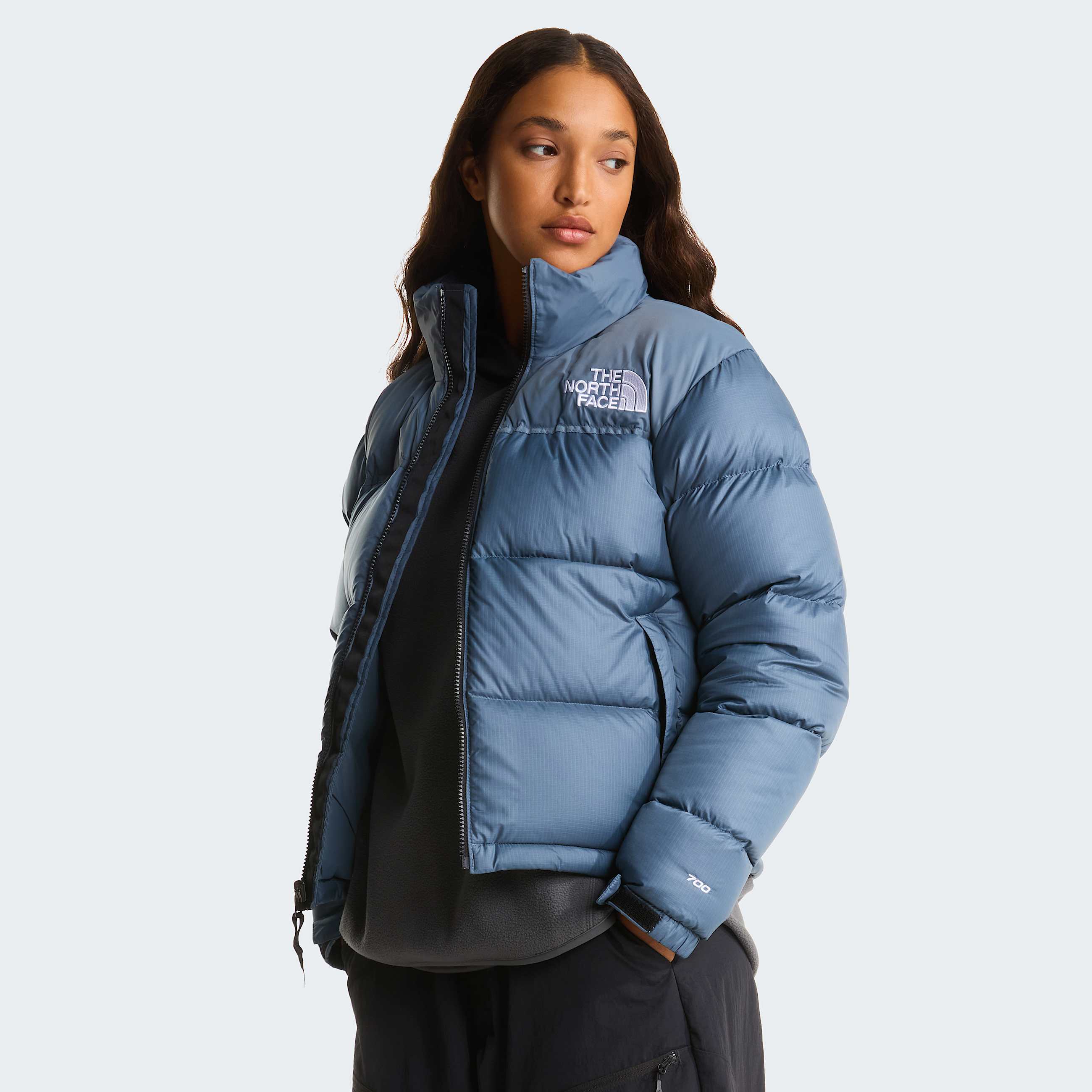 Womens 1996 Retro Nuptse Jacket TNF Granite Grey ALT4