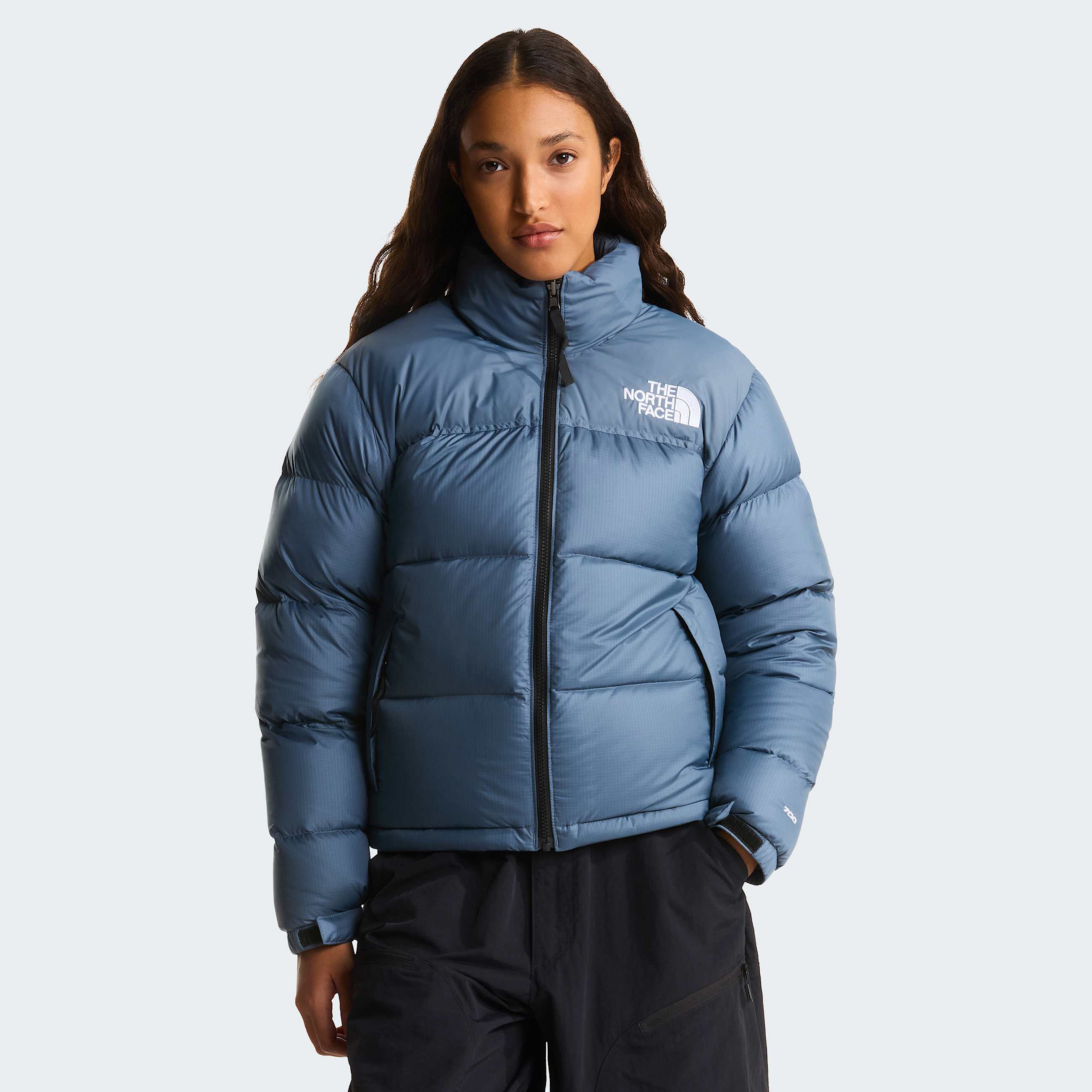 Womens 1996 Retro Nuptse Jacket TNF Granite Grey HERO