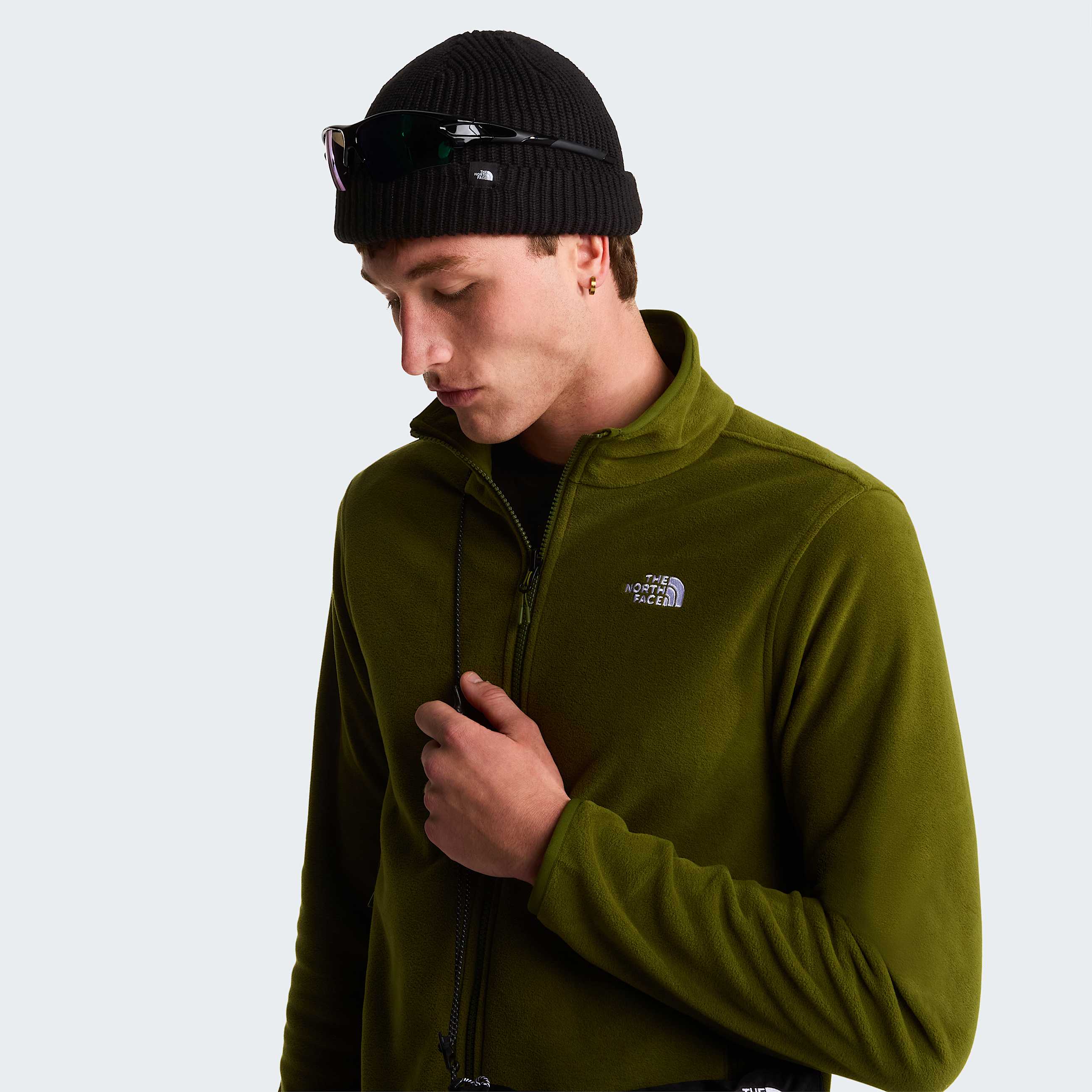 Glacier Fleece mit durchgehendem RV fr Herren TNF Woodland Green ALT7