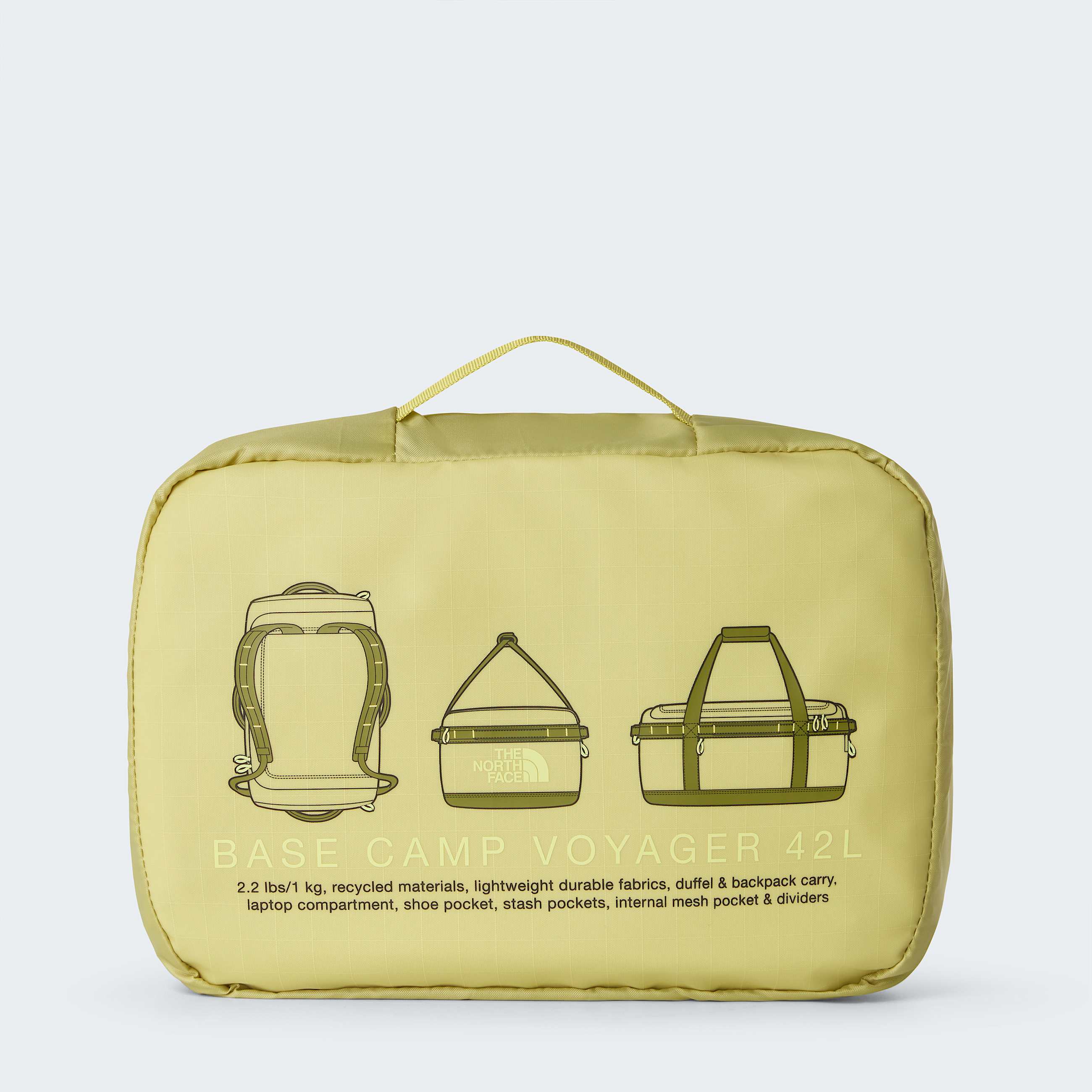 Base Camp Voyager Duffel 42L TNF PearCedarLemon Mist ALT5