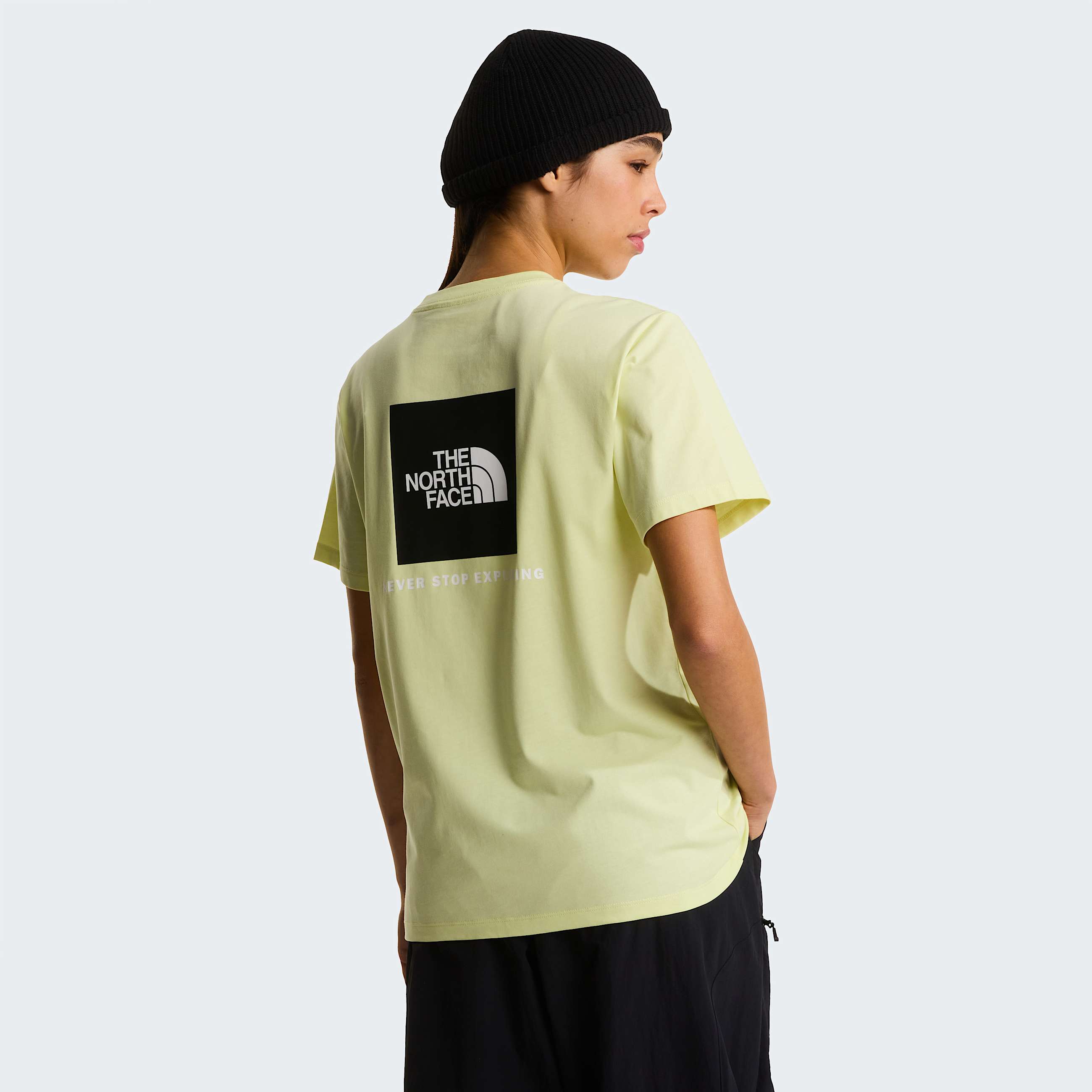 Womens Evolution NSE Box Relaxed TShirt TNF Lemon Mist HERO