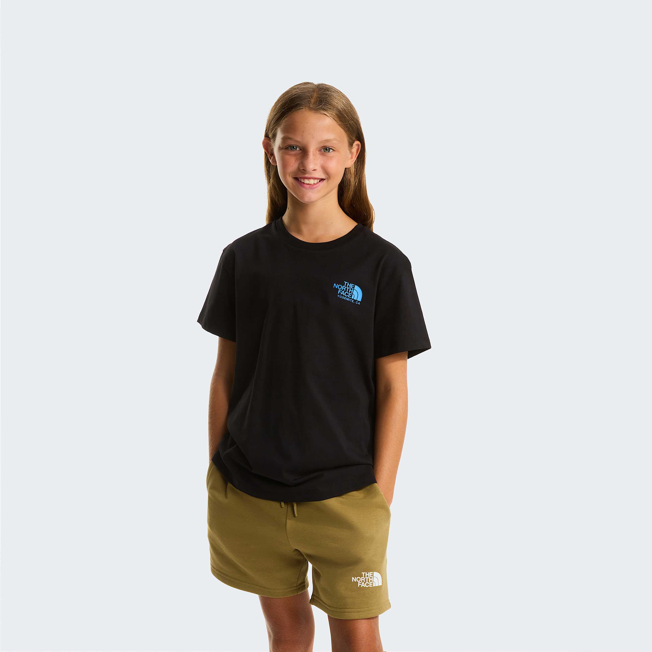 Girls Flora Relaxed TShirt TNF TNF Black ALT1