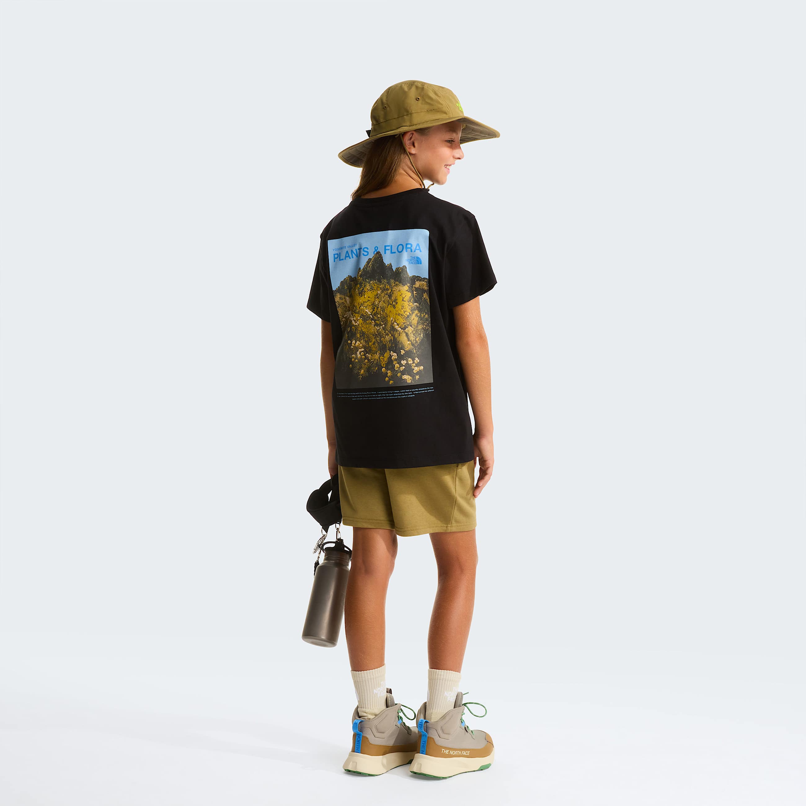 Girls Flora Relaxed TShirt TNF TNF Black ALT2