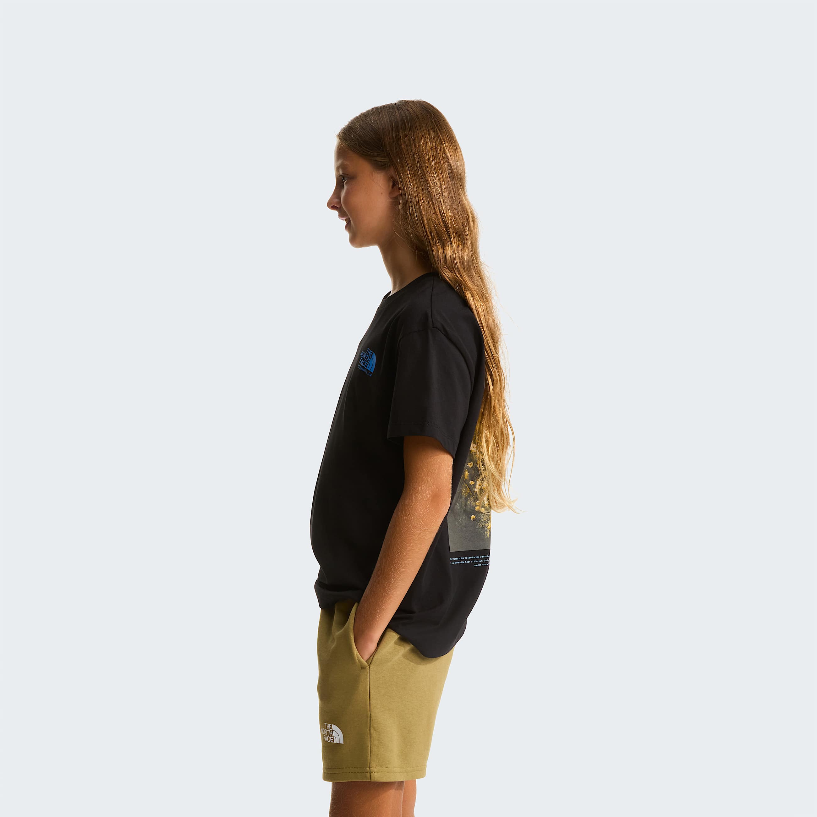 Girls Flora Relaxed TShirt TNF TNF Black ALT3