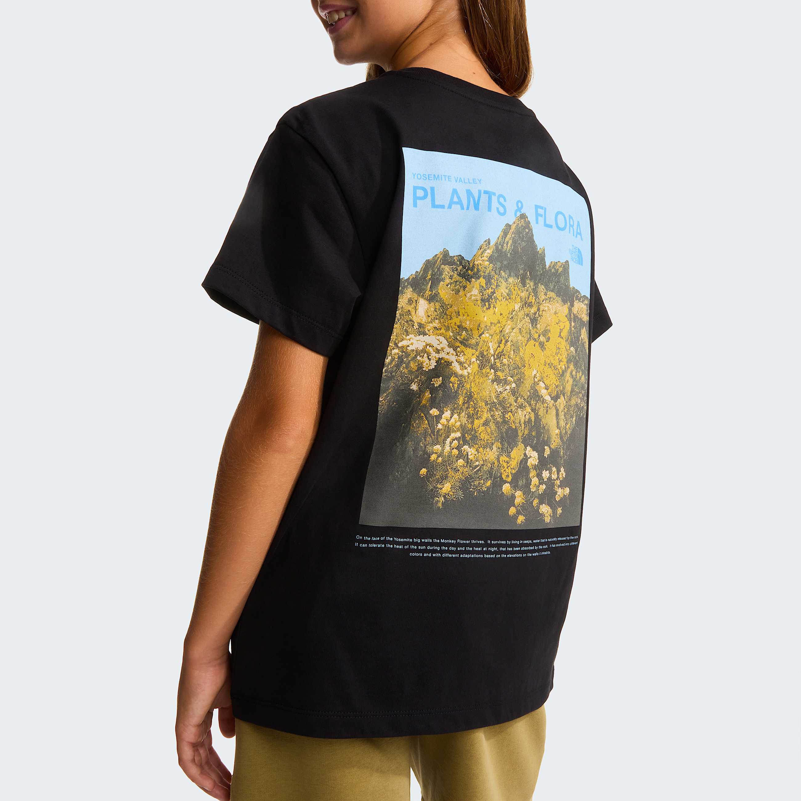 Girls Flora Relaxed TShirt TNF TNF Black ALT5