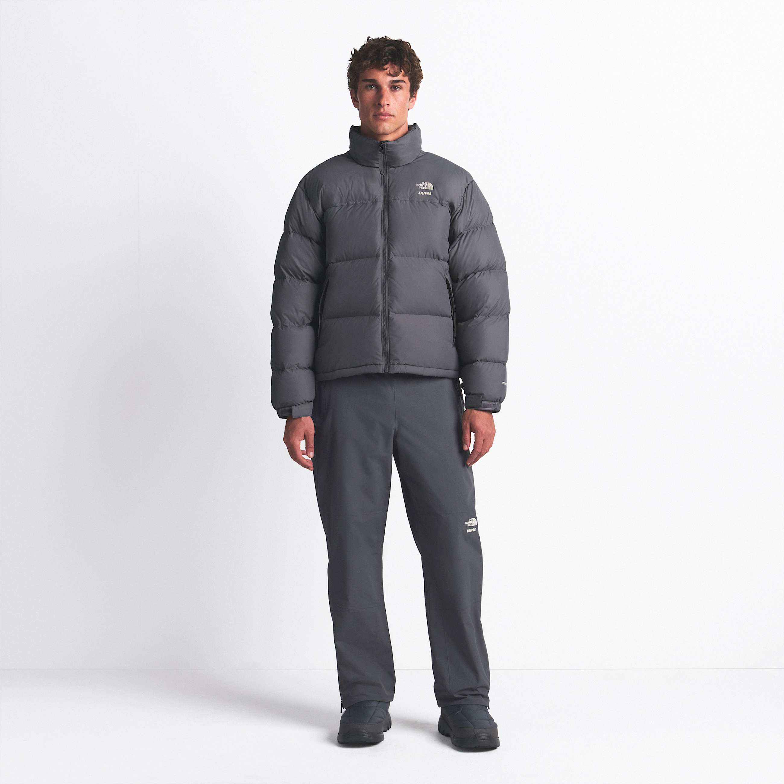 The North Face X SKIMS 1996 Nuptse Jacket Unisex TNF SK Gunmetal ALT5