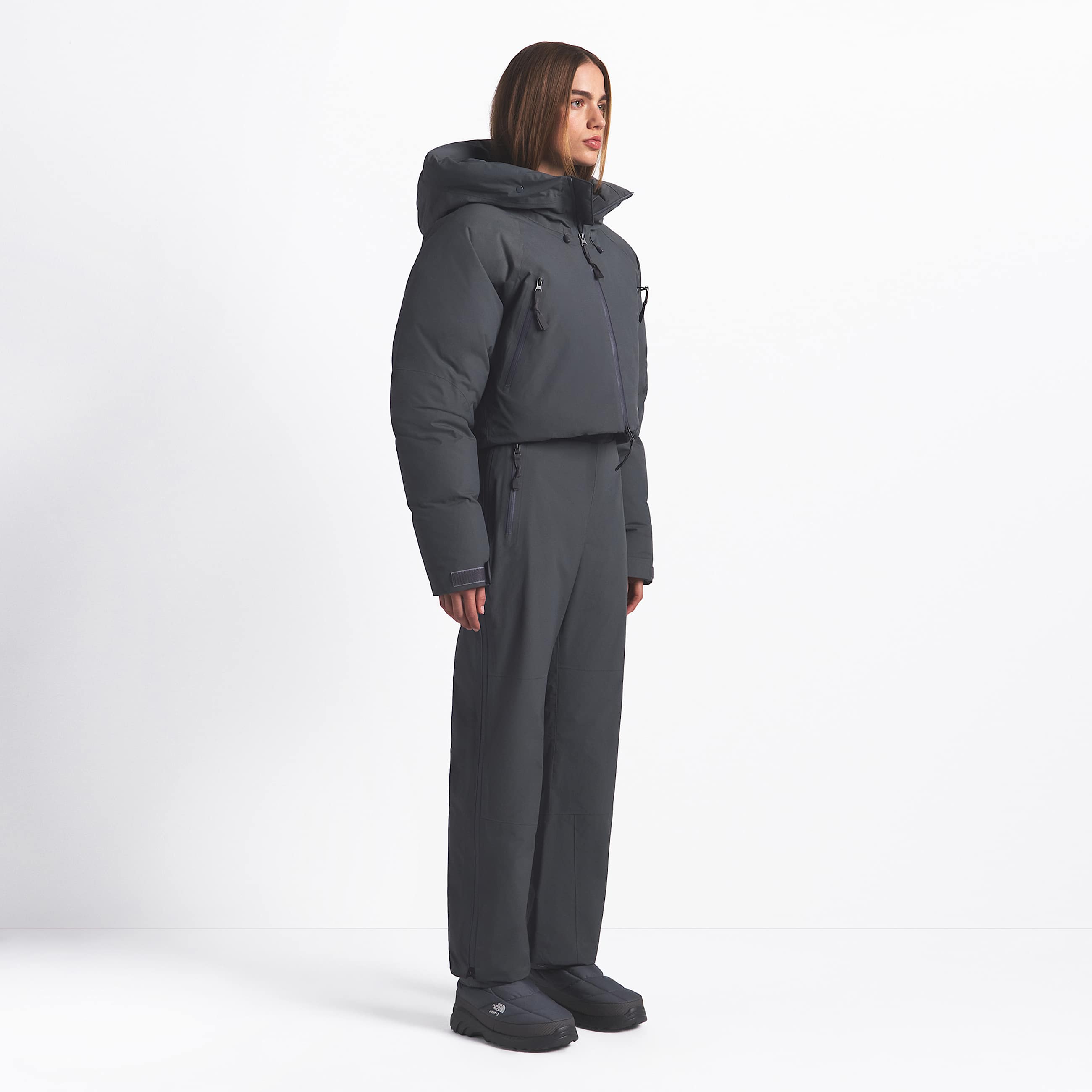 Giacca imbottita The North Face X SKIMS da donna TNF SK Gunmetal ALT4