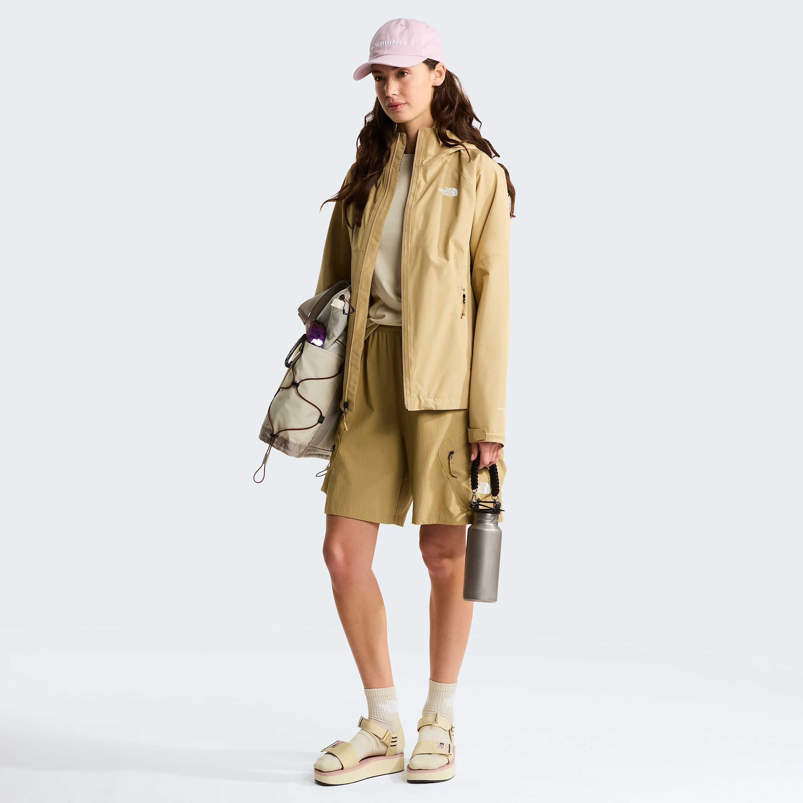 Womens Diablo Dynamic ZipIn Jacket TNF Khaki Stone ALT1