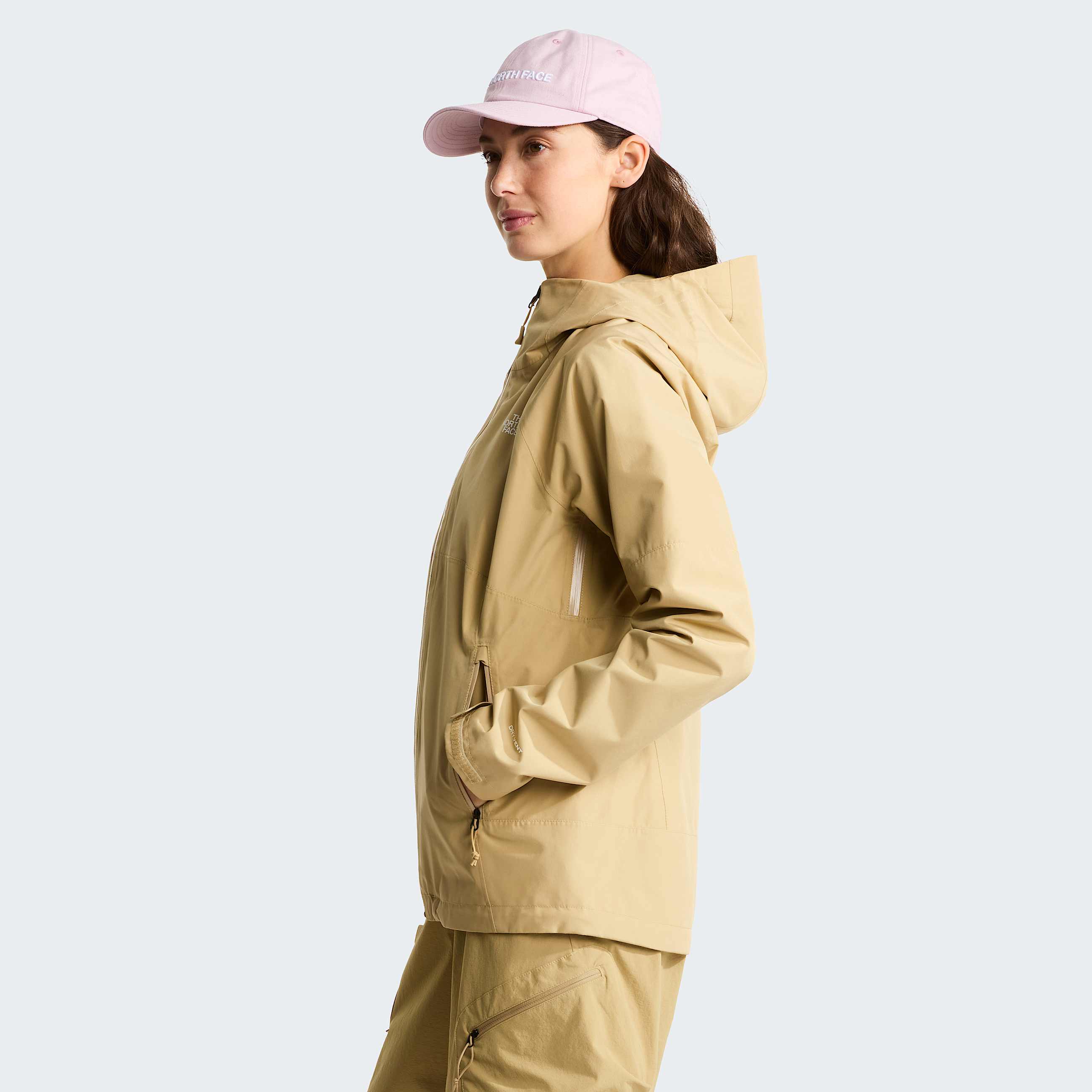 Womens Diablo Dynamic ZipIn Jacket TNF Khaki Stone ALT2