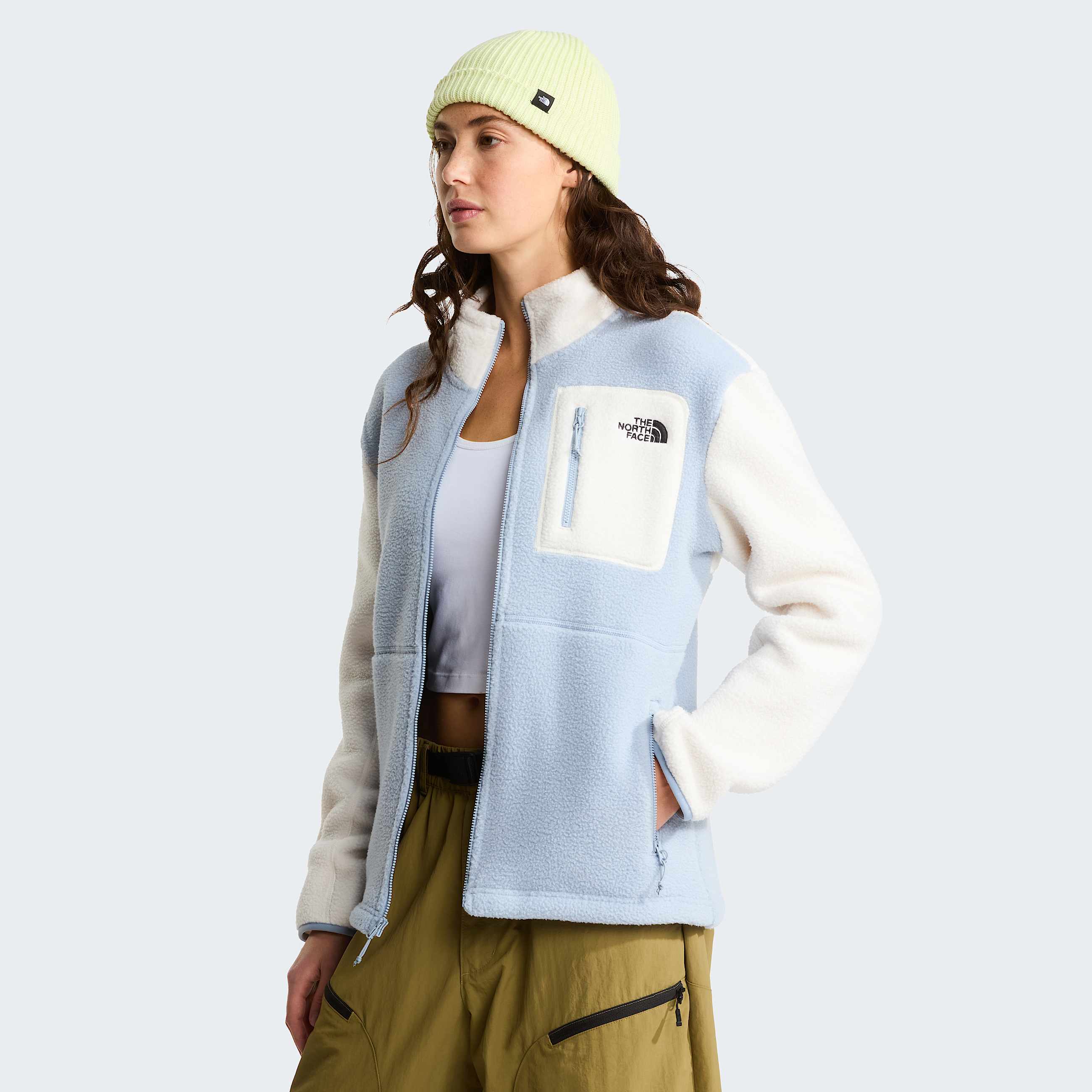 Yumiori FullZip Fleece Jacket W TNF Frost GreyWhite DuneFrost Grey ALT4