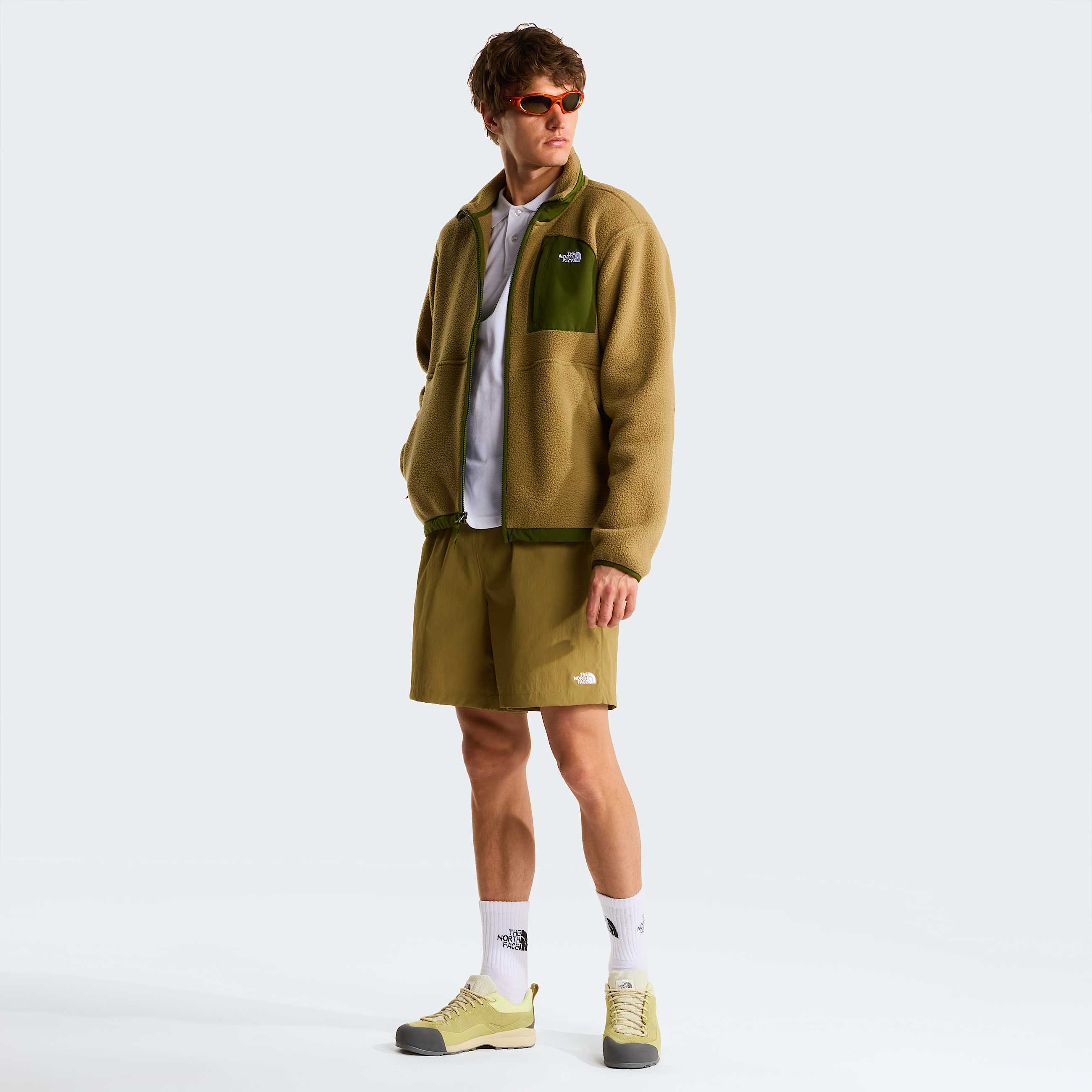 Yumiori OffPeak Fleecejacke mit durchgehendem RV fr Herren TNF CedarWoodland Green ALT1