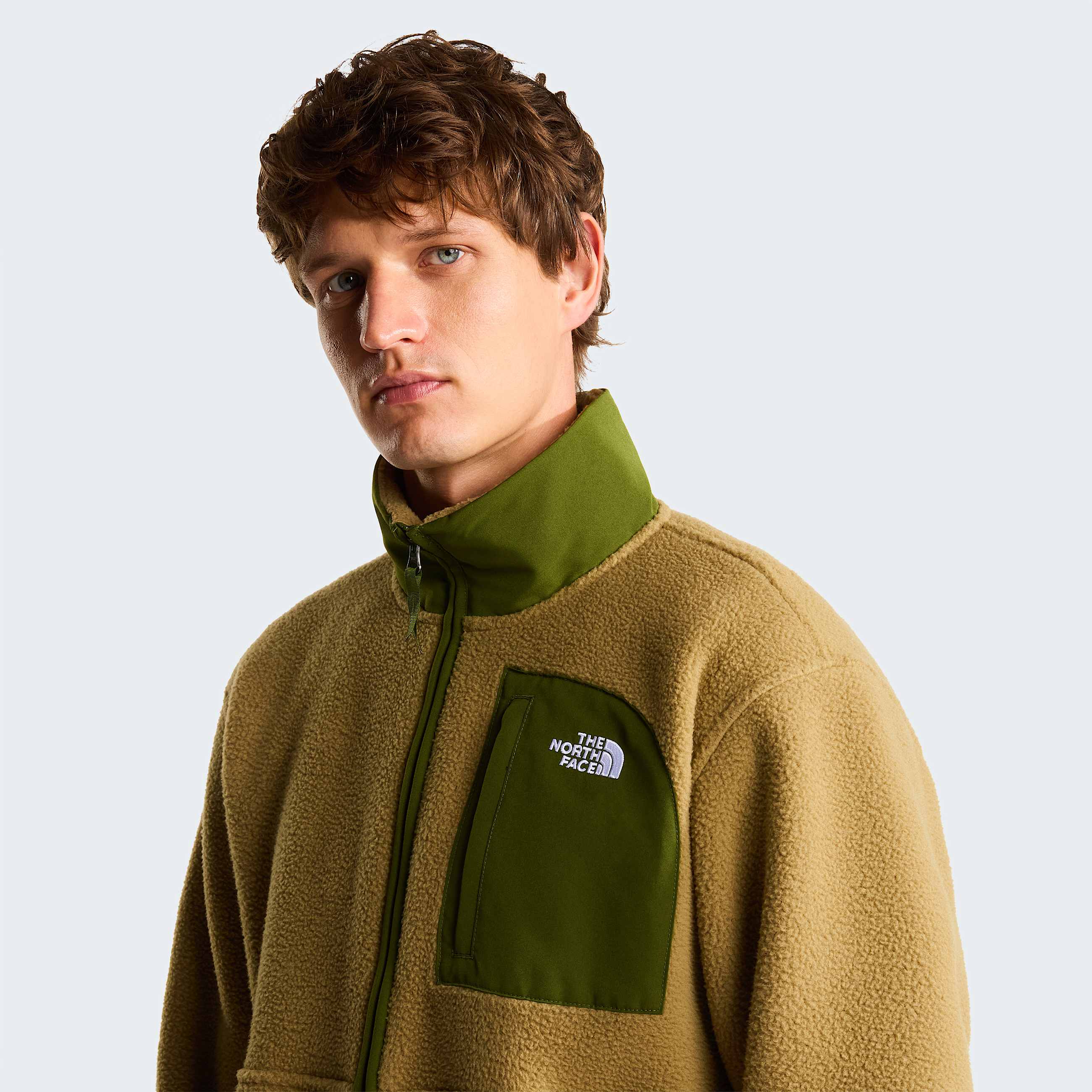 Yumiori OffPeak Fleecejacke mit durchgehendem RV fr Herren TNF CedarWoodland Green ALT5