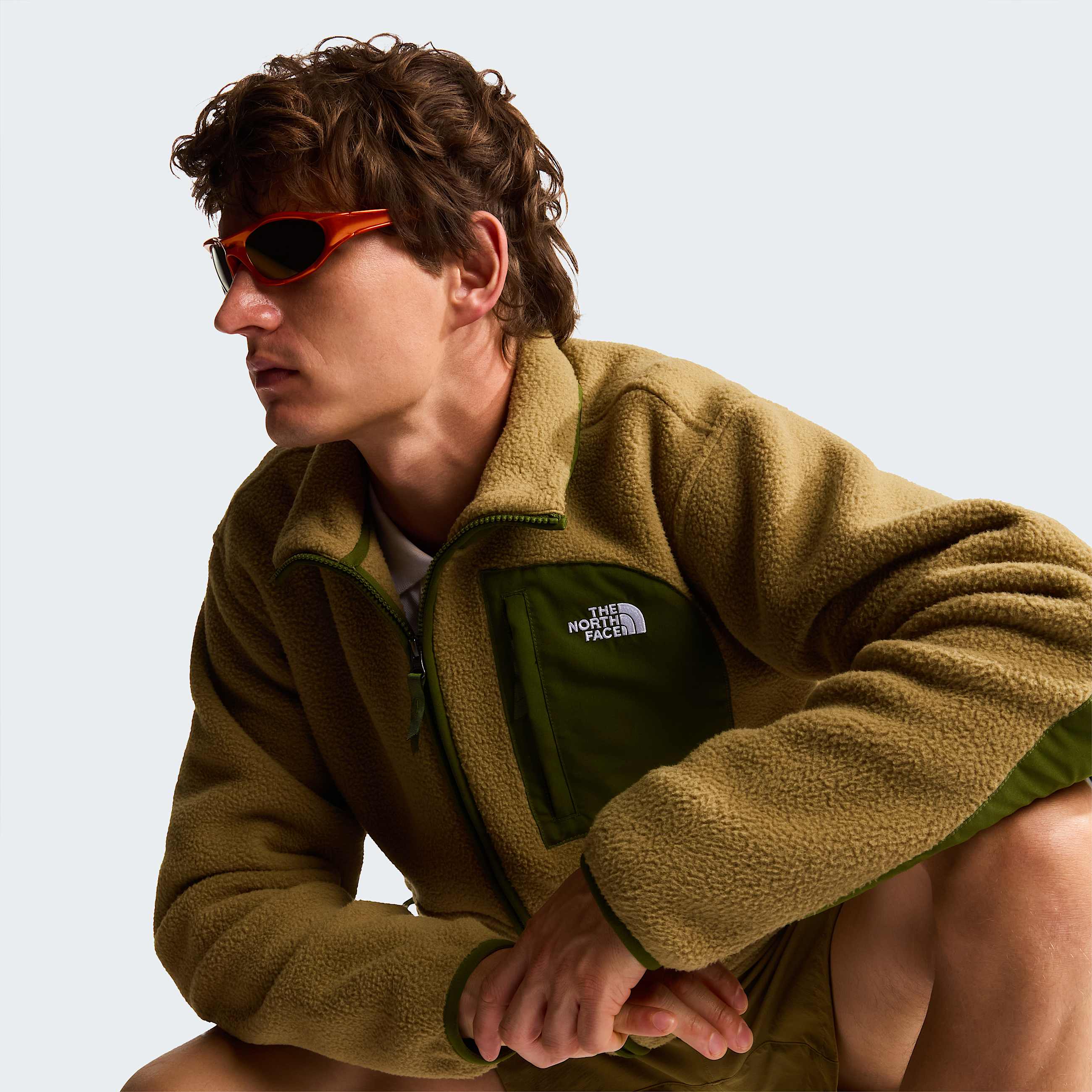 Yumiori OffPeak Fleecejacke mit durchgehendem RV fr Herren TNF CedarWoodland Green ALT6