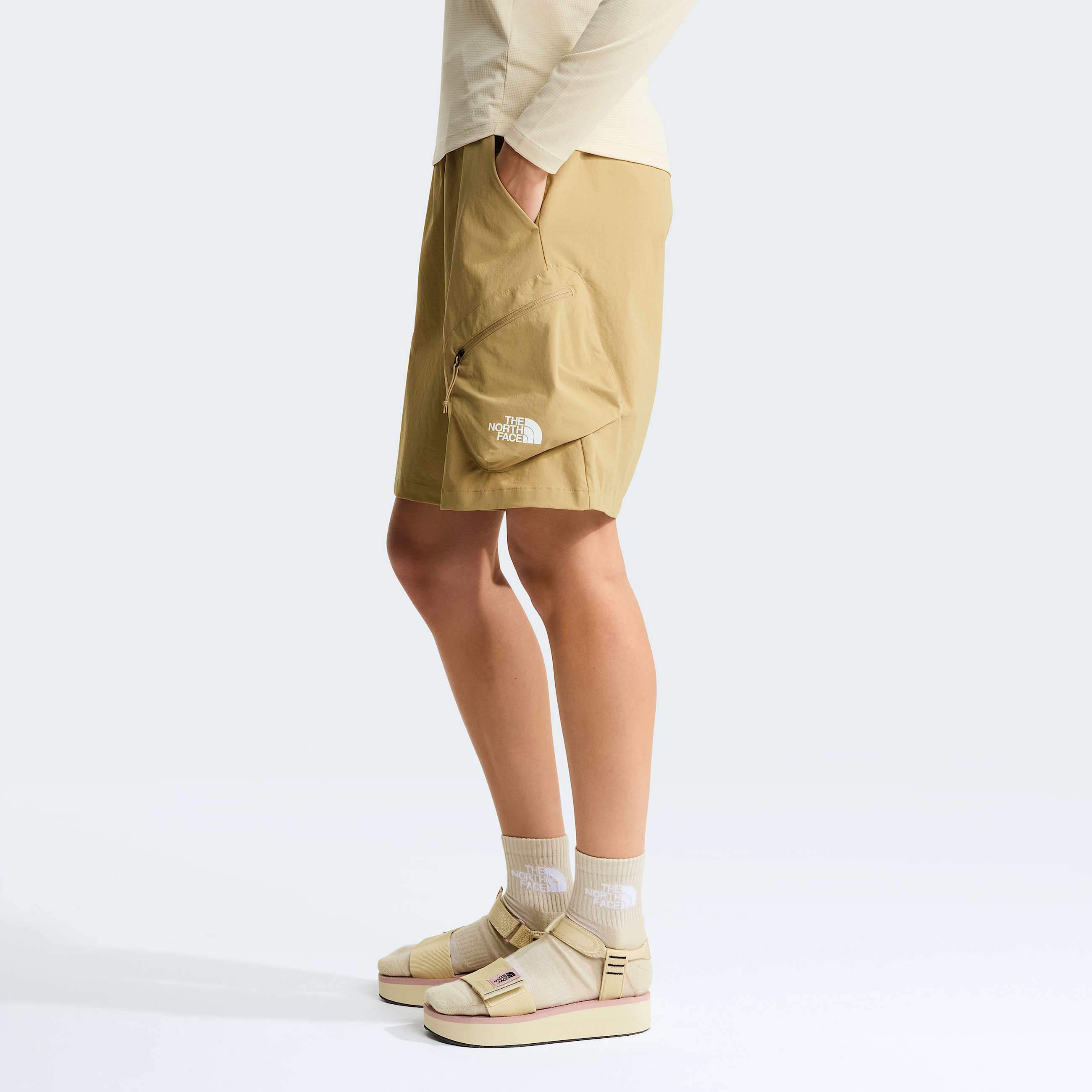 Pantaln corto plegable para mujer TNF Kelp Tan ALT2
