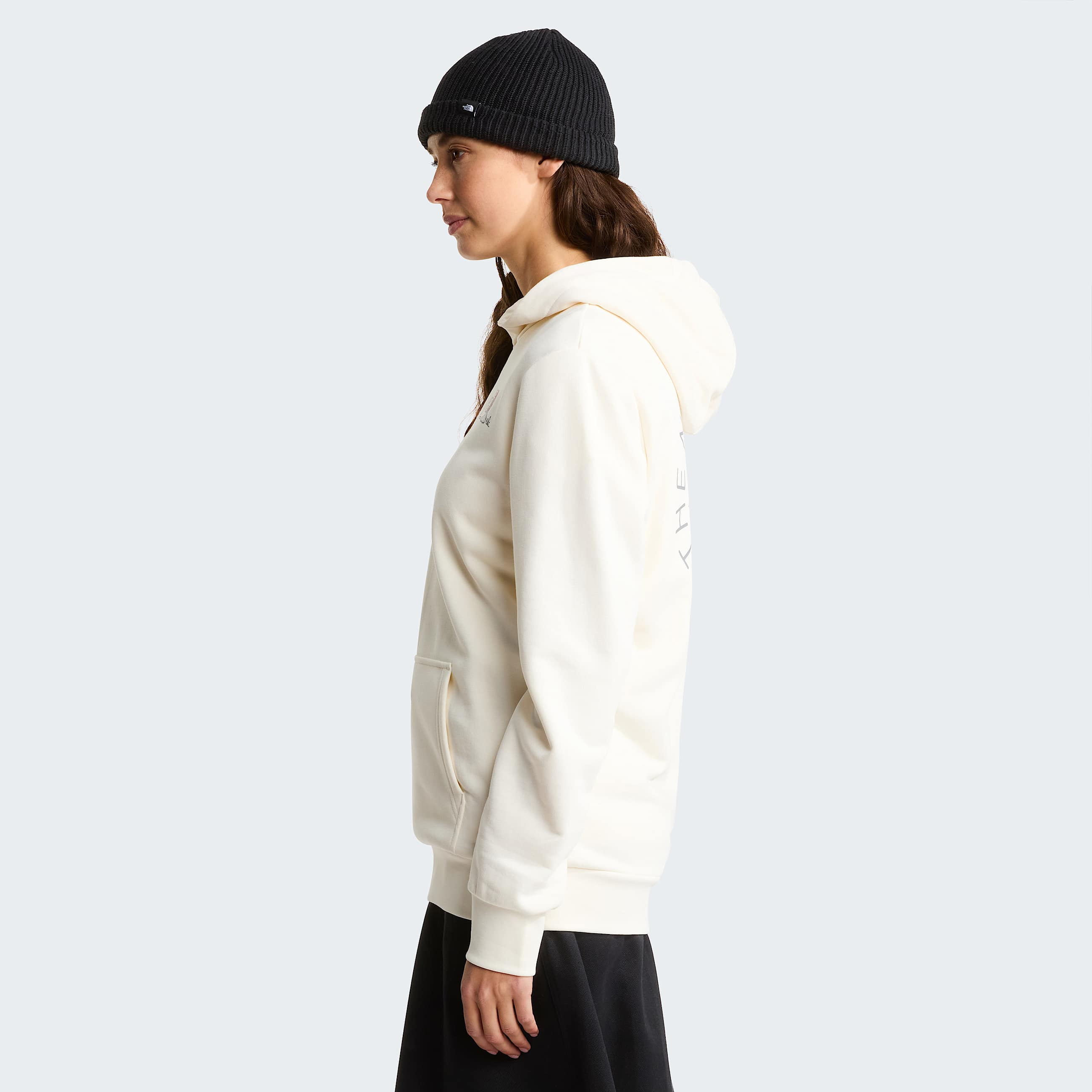 Womens Monte Regular Graphic Hoodie TNF White Dune ALT3