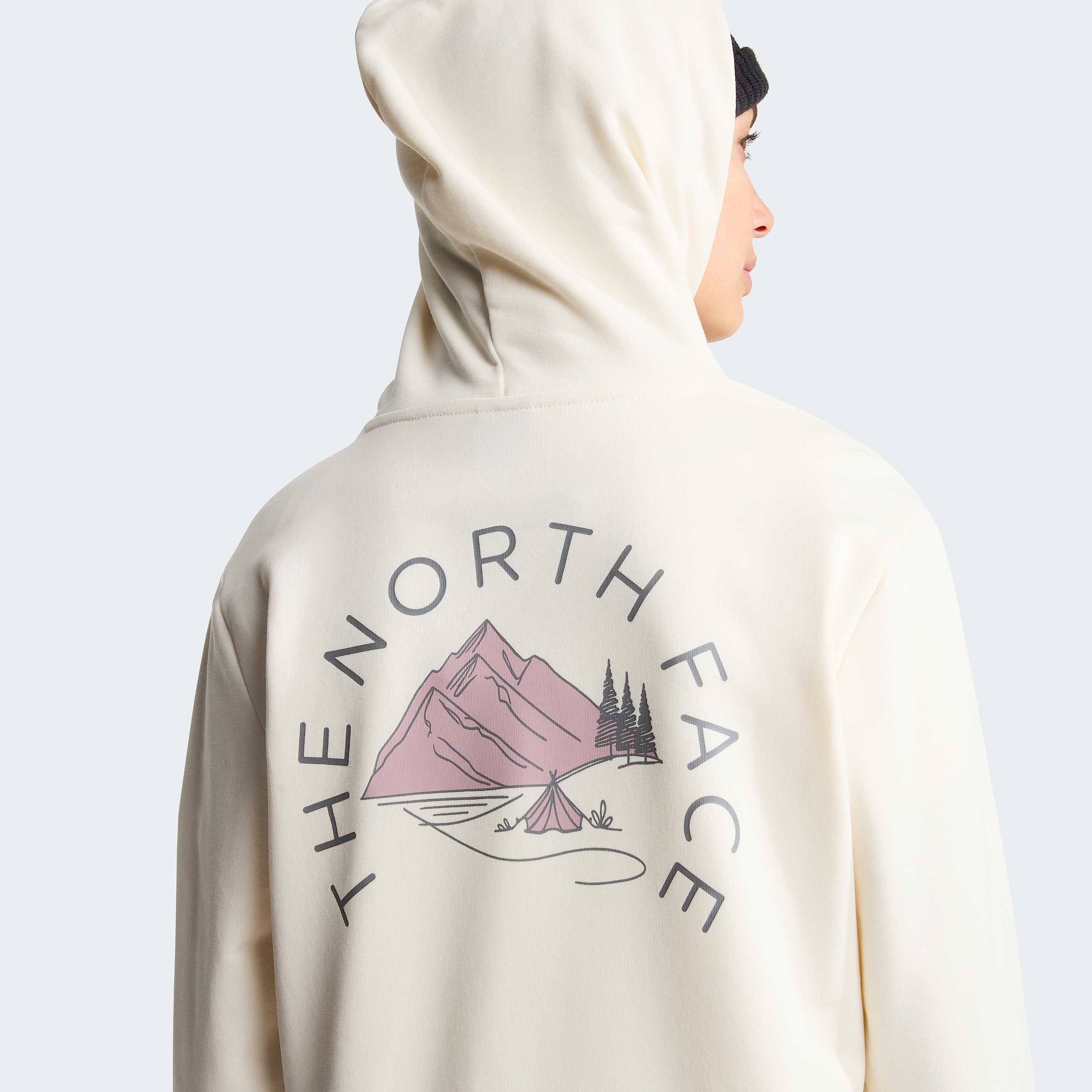 Womens Monte Regular Graphic Hoodie TNF White Dune ALT5